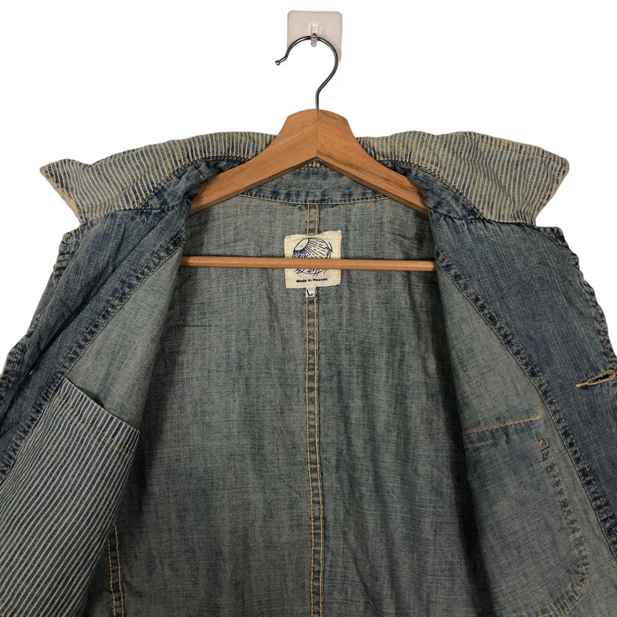 Blue Blue Japan 🔥Denim Work Jacket Blue Blue Made in Heaven Japan Size US L / EU 52-54 / 3 - 11 Thumbnail