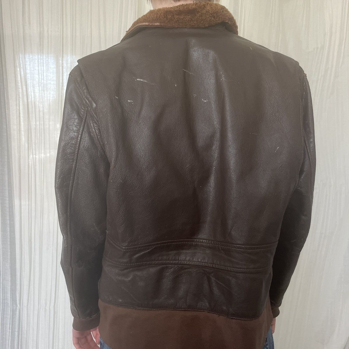 Vintage UNISEX Vintage Leather Pilot Jacket Size US S / EU 44-46 / 1 - 2 Thumbnail