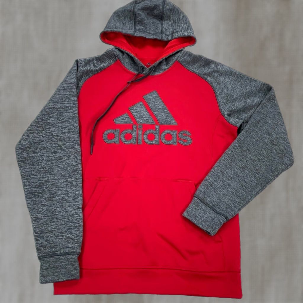 Adidas Adidas Hoodie Men Small Red Gray Sweatshirt Clima Warm Performance Adult Size US S / EU 44-46 / 1 - 1 Thumbnail