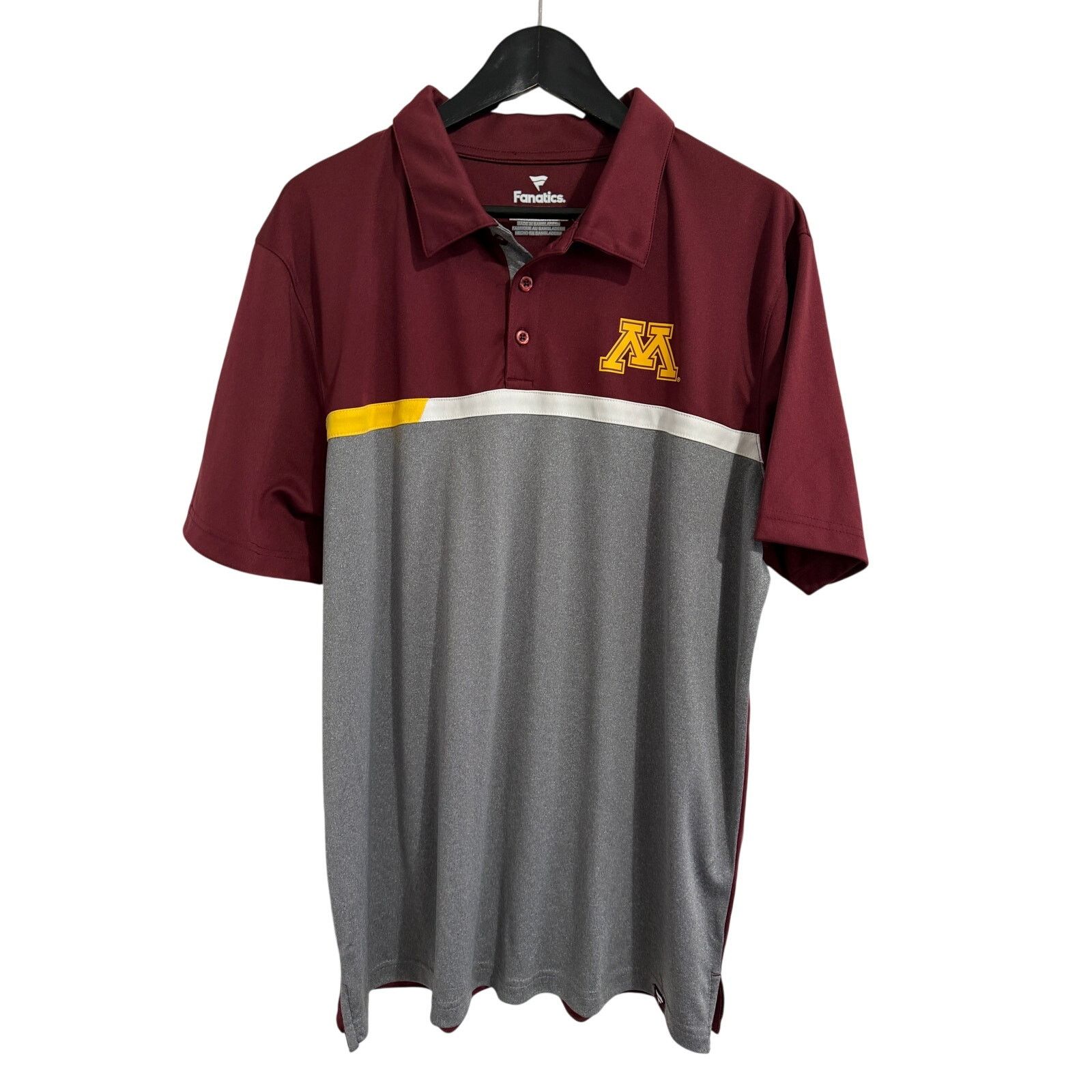 NCAA Minnesota Gophers Maroon and Gray Polo Shirt Size XL Size US XL / EU 56 / 4 - 1 Thumbnail