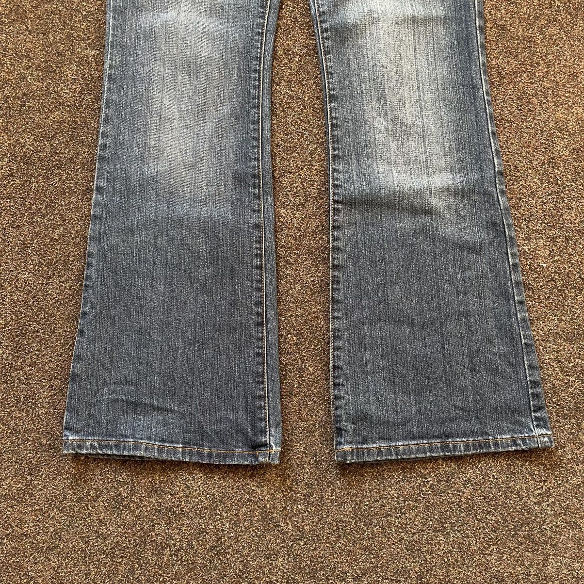 Vintage Vintage Y2K Faded Wide Leg Distressed Jeans Grunge Logo 30 Size 30" / US 8 / IT 44 - 2 Thumbnail