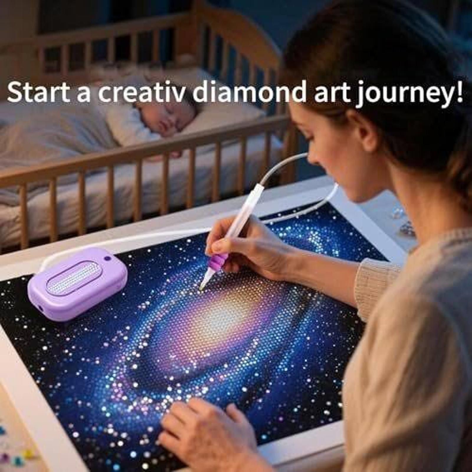 Unwanted Electric Diamond Art Pen Kit with Vacuum Tools purple Size ONE SIZE - 7 Thumbnail