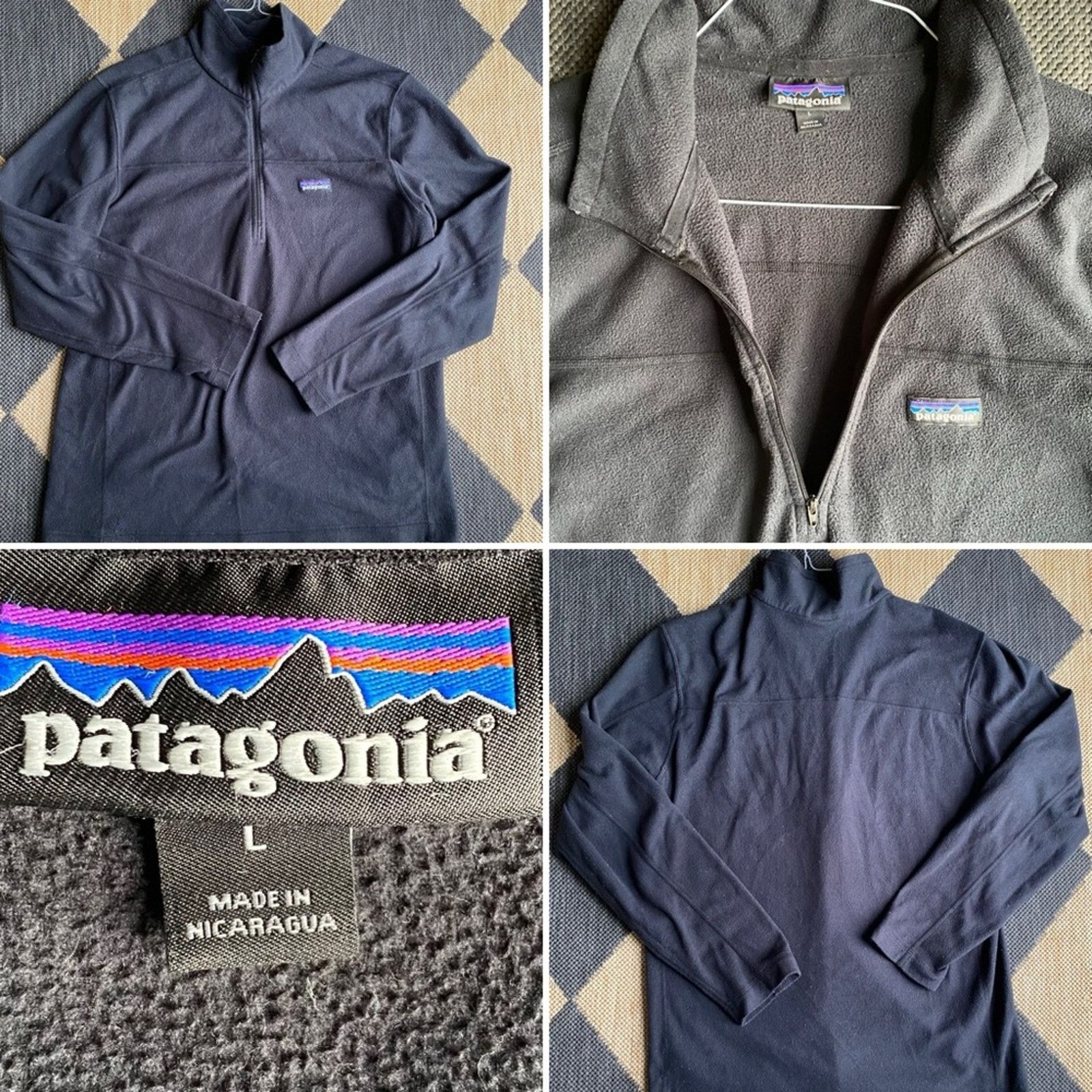 Patagonia Men's $70 Patagonia Micro D® Fleece Pullover Black Large GUC Size US L / EU 52-54 / 3 - 1 Thumbnail