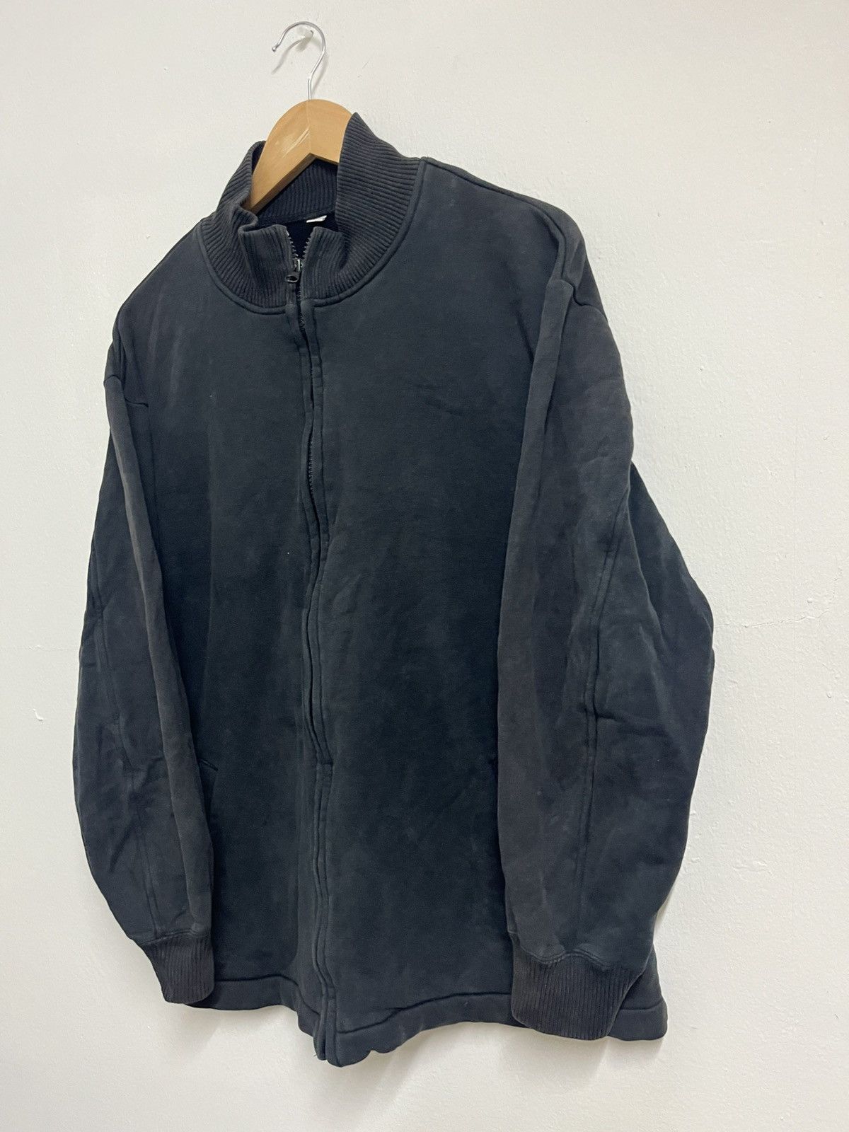 Japanese Brand 💥Vintage 90s UNIQLO Faded Black Zipper Size US L / EU 52-54 / 3 - 3 Thumbnail