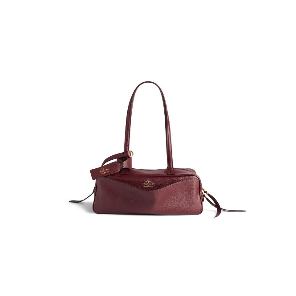Balenciaga o1bcso1str0426 Size: OS / Carrie Small Bowling Bag Burgundy Size ONE SIZE - 1 Thumbnail