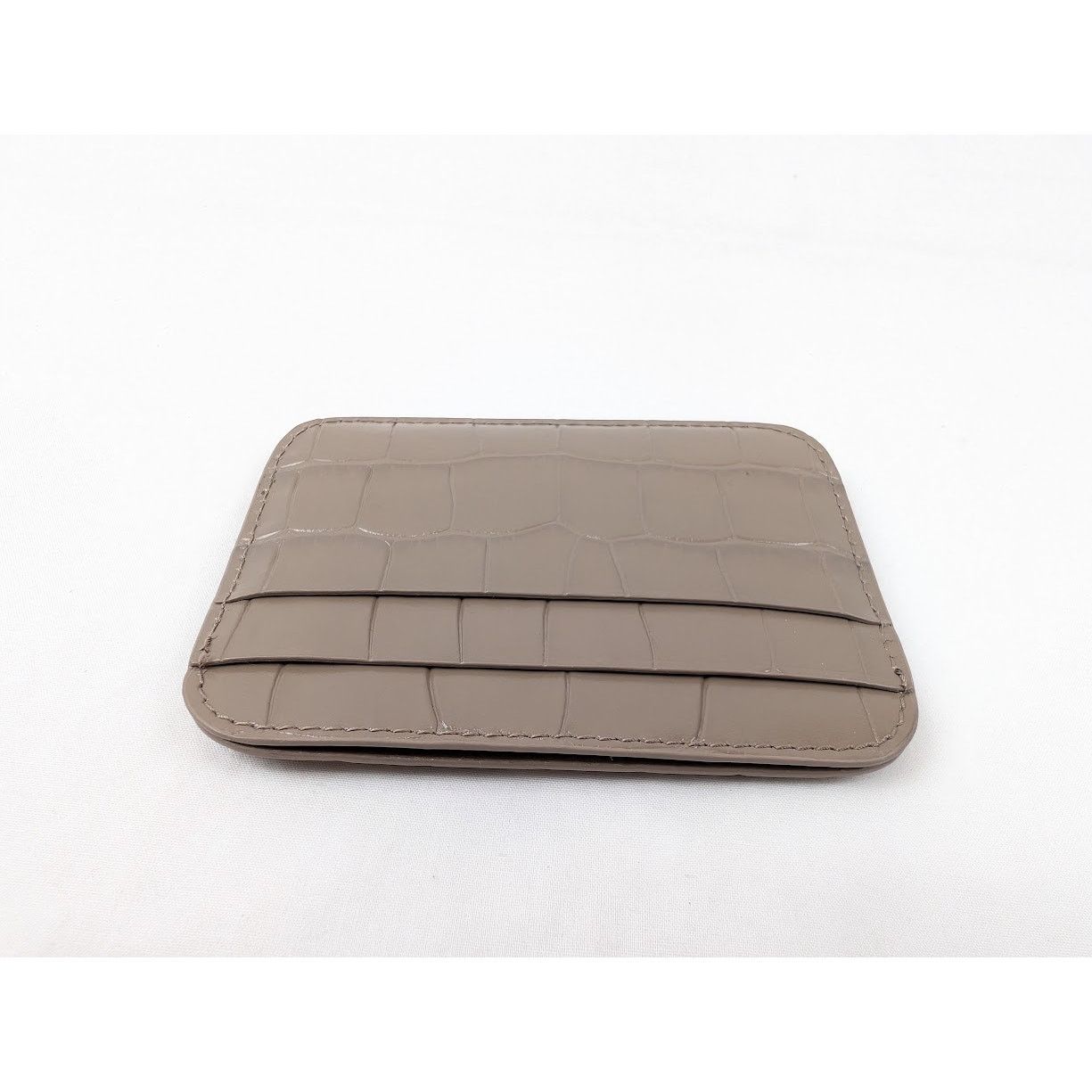 Balenciaga o1rshd1 Size:OS / Cash Card Holder in DK Mink Grey/White Size ONE SIZE - 7 Thumbnail