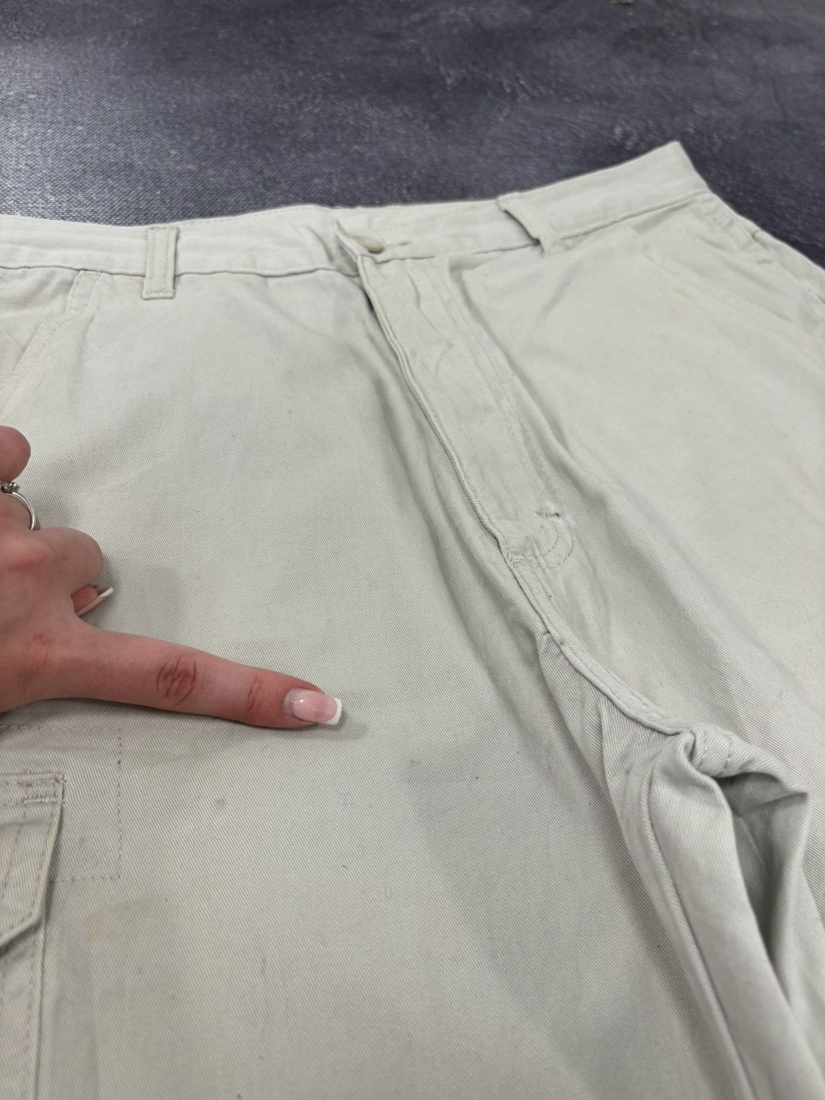 Vintage Vintage Wrangler Y2K Utility Hype USA Beige Cargo Shorts Size US 32 / EU 48 - 6 Thumbnail
