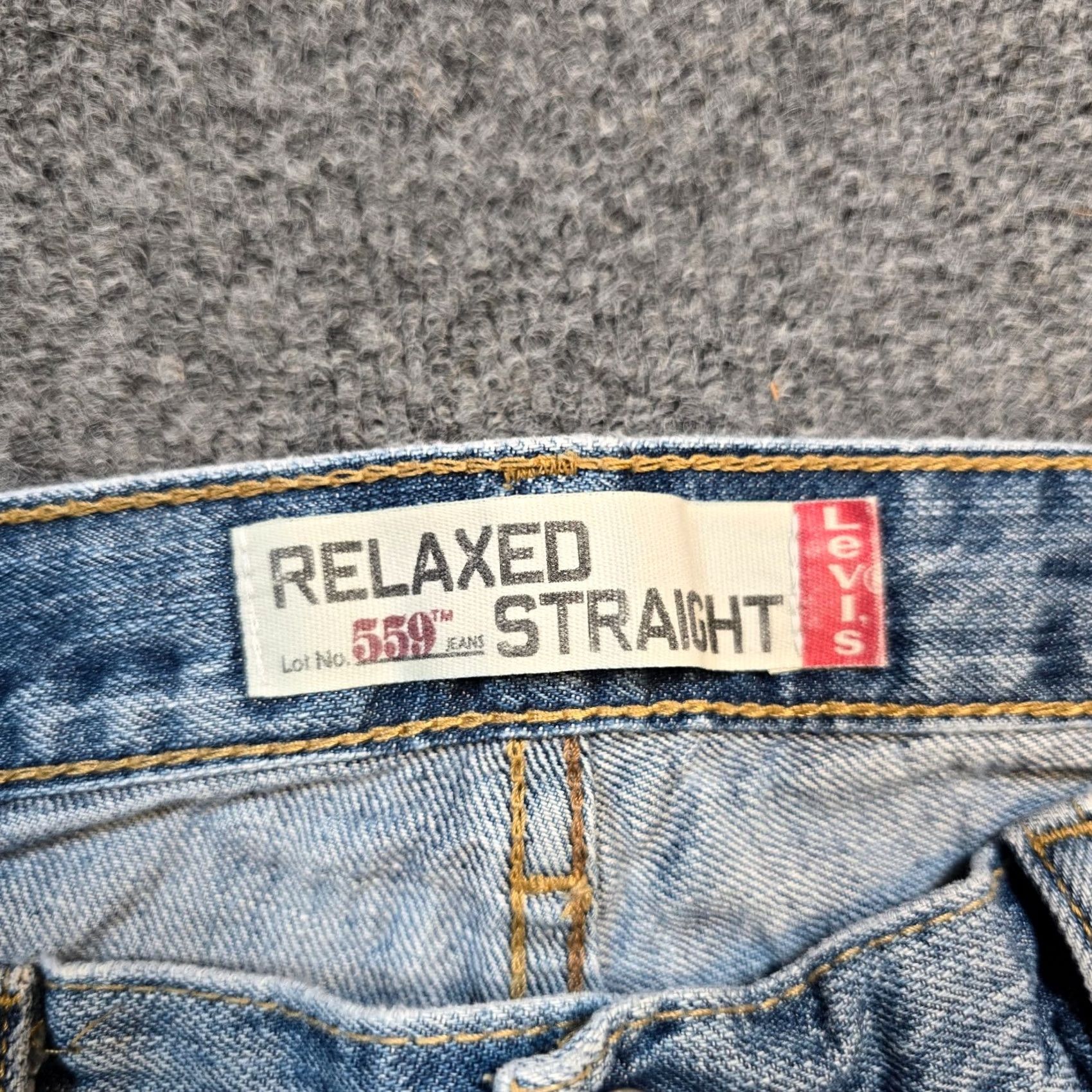 Levi's Levi's 559 Jeans Men 36x32 Blue Baggy Straight Distressed Grunge Loose Y2K 5-Pocket Denim Cotton Vintage Patina Womens Mens Girls Size US 36 / EU 52 - 4 Thumbnail