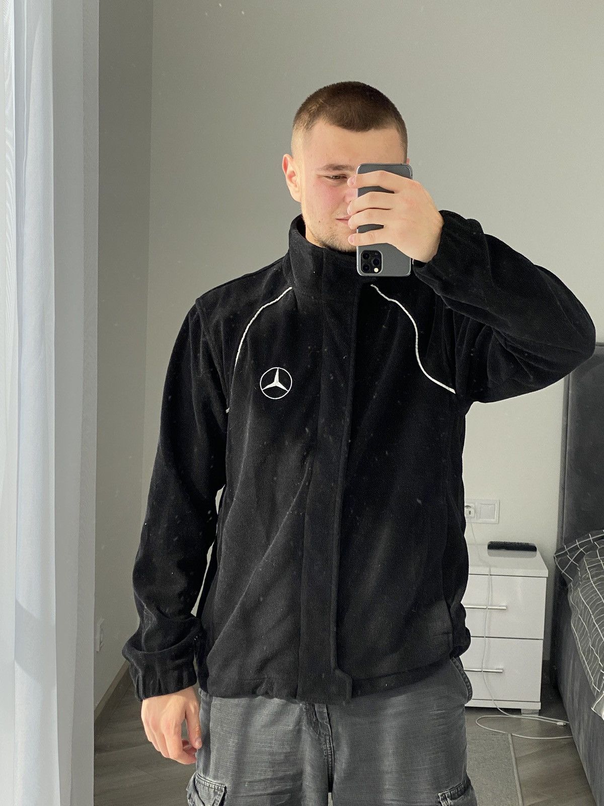 Mercedes-Benz Vintage Mercedes Benz Service Formula 1 Racing Fleece Jacket Size US L / EU 52-54 / 3 - 2 Thumbnail