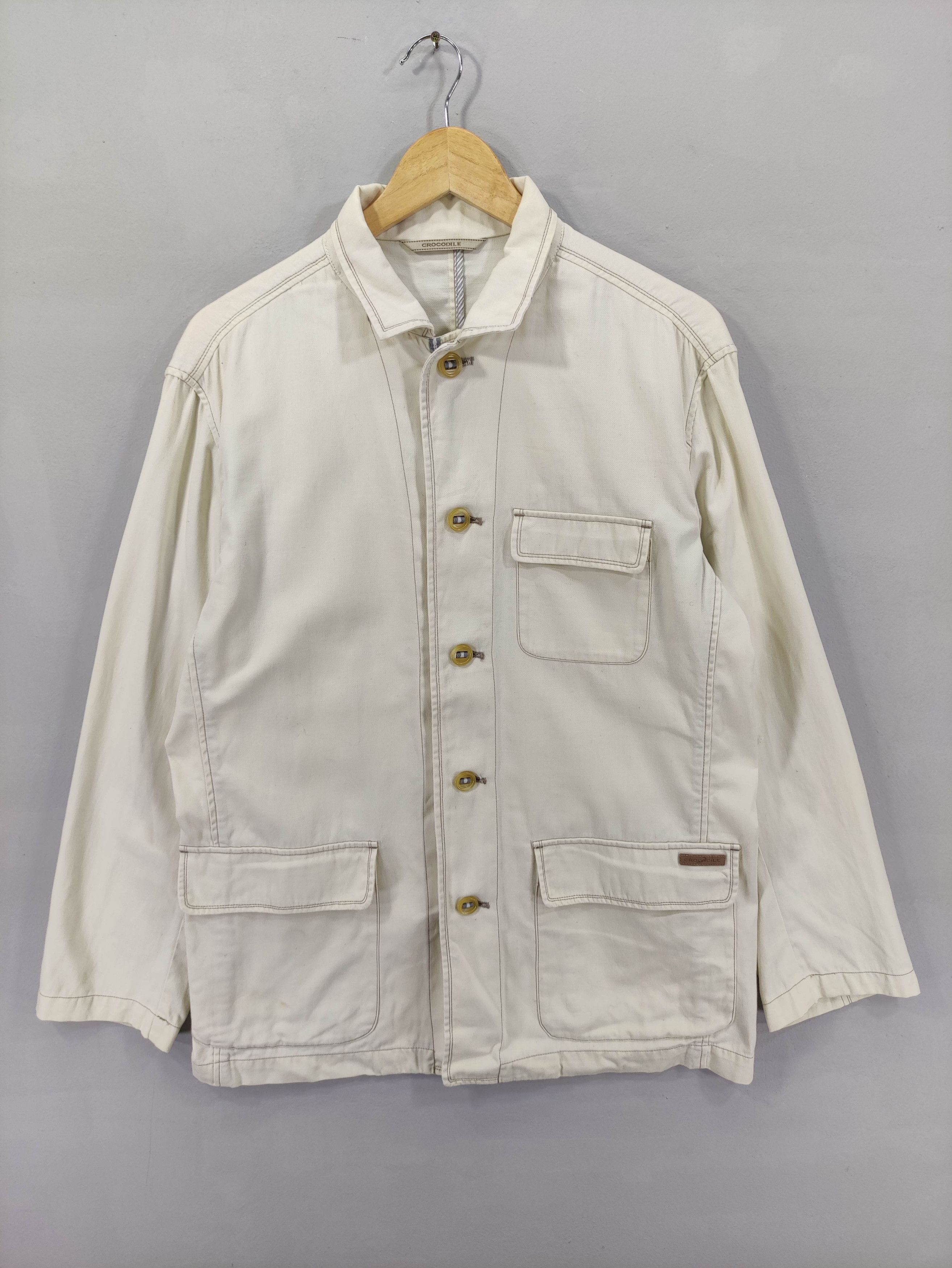 Vintage Crocodile Jacket Coat Button Up