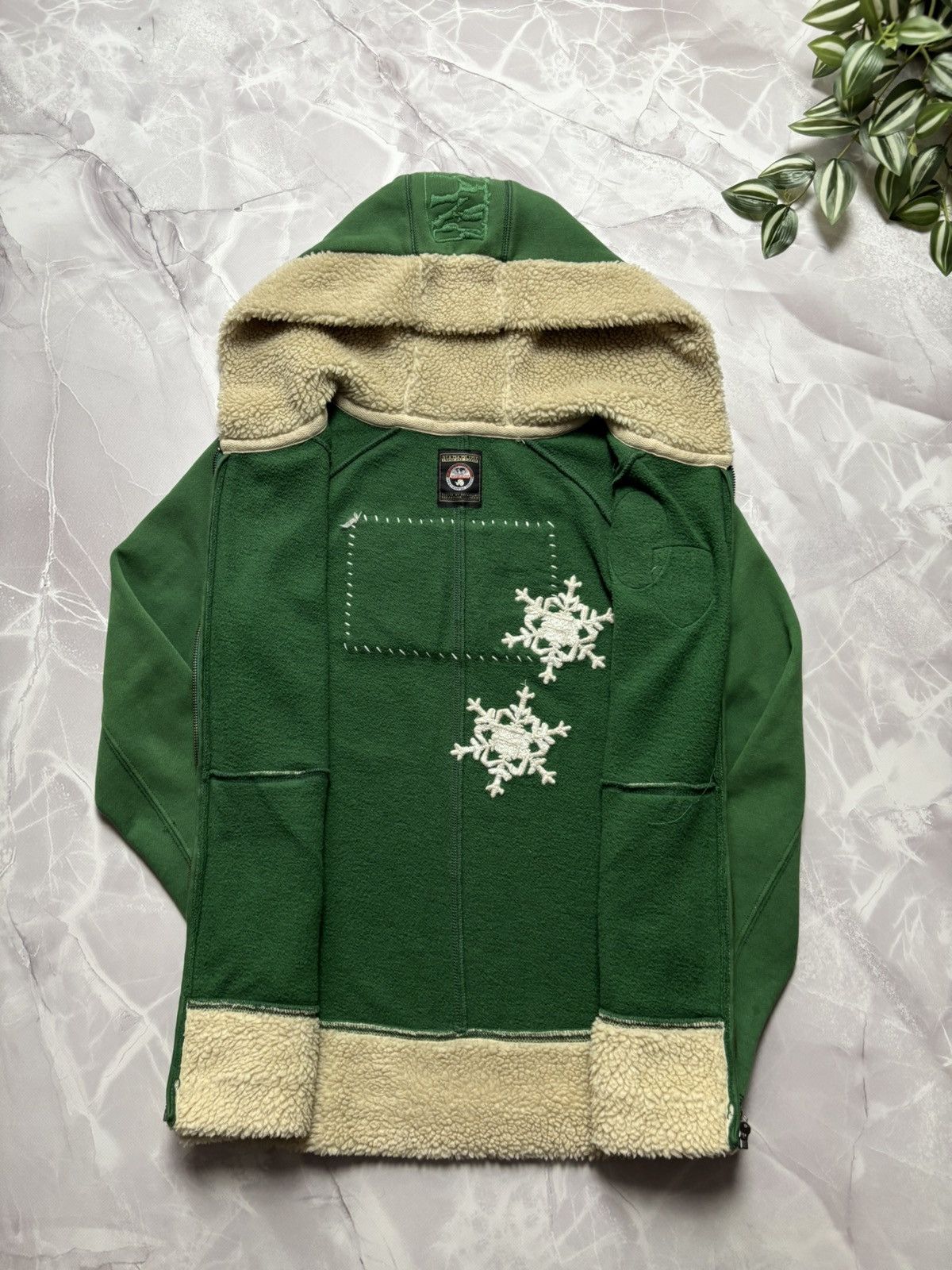Napapijri Napapijri Flag Green Zip Hoodie Sherpa Trim Ski Patch Size M / US 6-8 / IT 42-44 - 11 Thumbnail