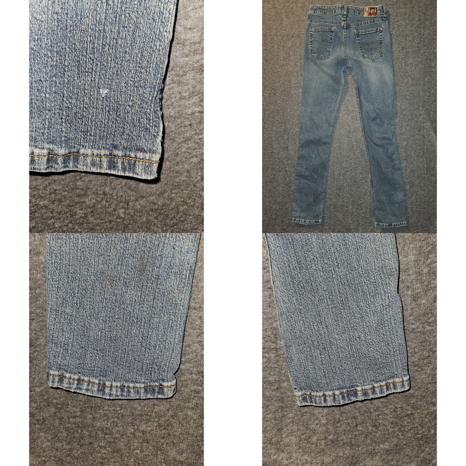 Vintage VINTAGE LEI Jeans Straight Juniors 7 Low Rise Blue Denim Logo 90s Y2K City Hipster Womens Size 28" / US 6 / IT 42 - 8 Thumbnail