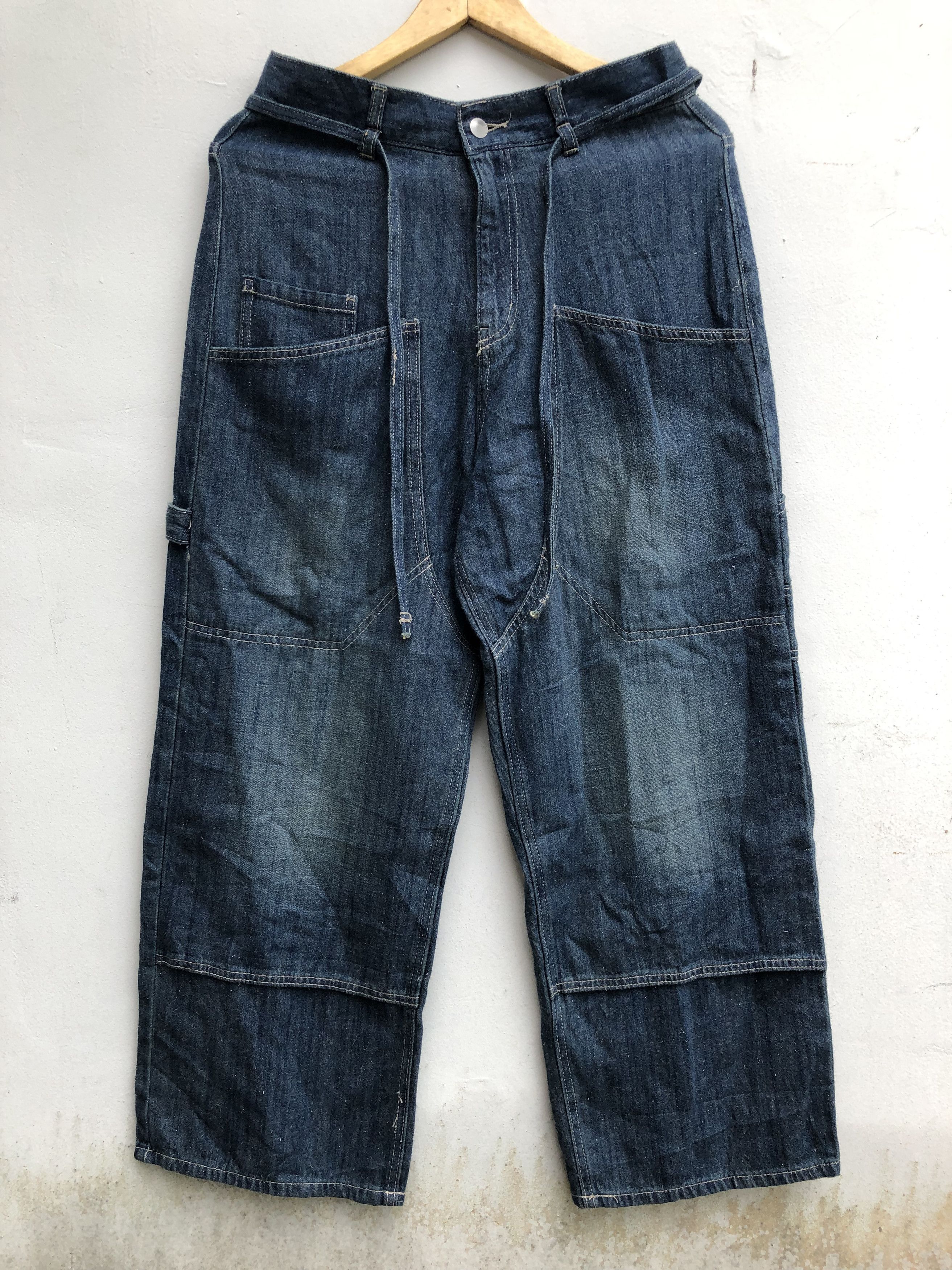 image of Archival Clothing x Issey Miyake Vintage Plantation Baggy Carpenter Pants By Issey Miyake in Denim 