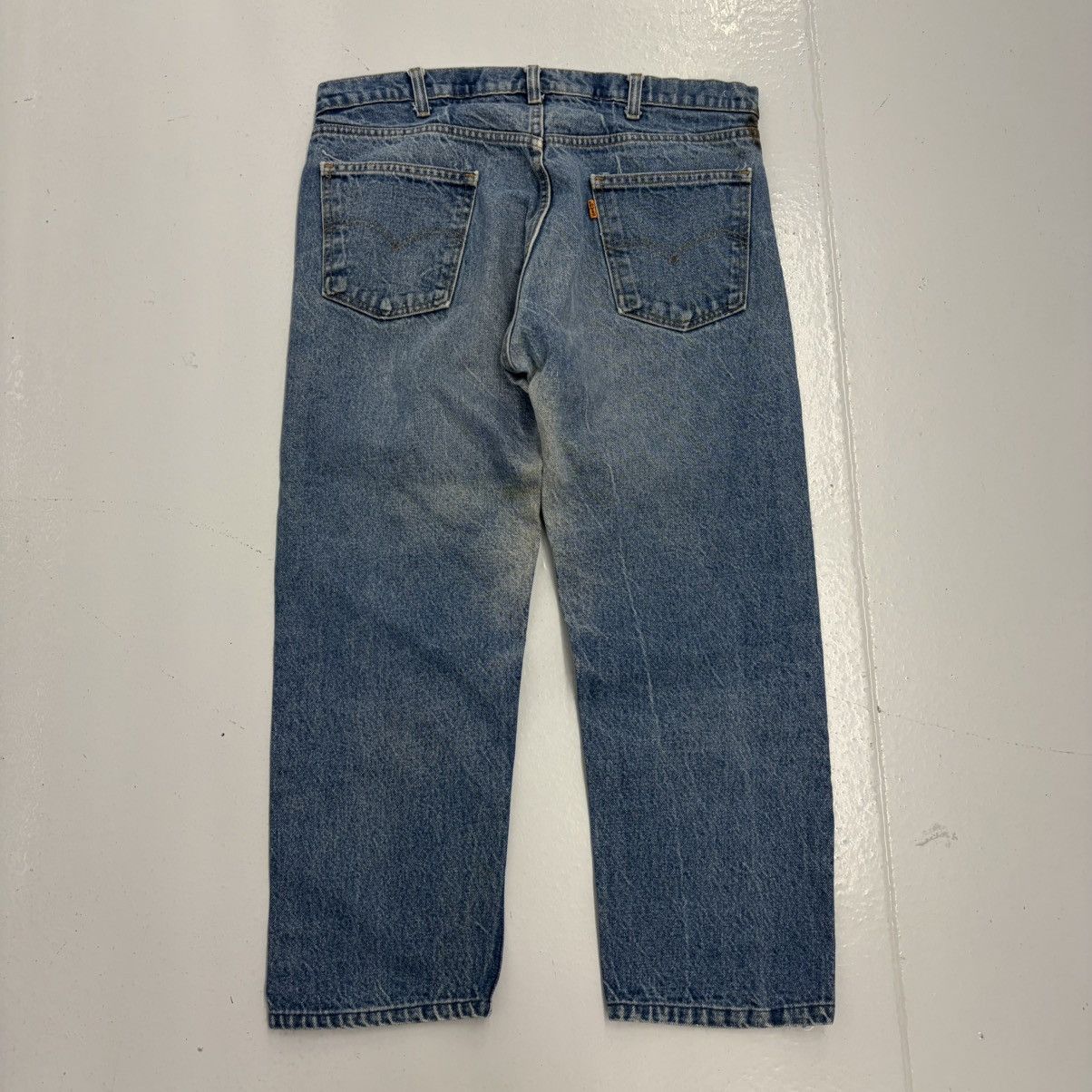 Levi's Vintage 80s Levi's 505 Blue Regular Orange Tab Jeans 36x25 Size US 36 / EU 52 - 3 Thumbnail