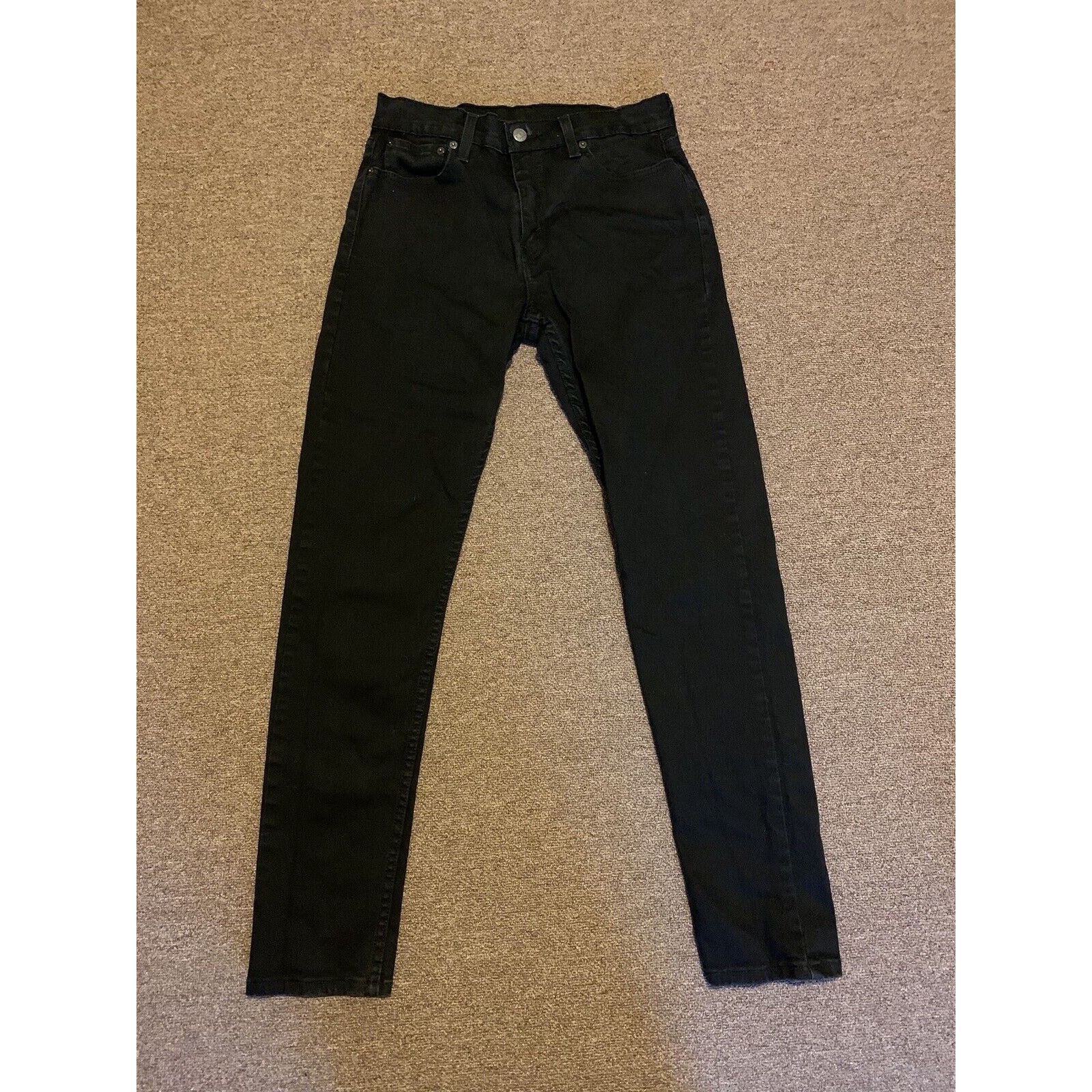 Levi's Levi’s 512 Slim Taper Fit Black Denim Stretch Jean Men 30x32 Size US 30 / EU 46 - 1 Thumbnail
