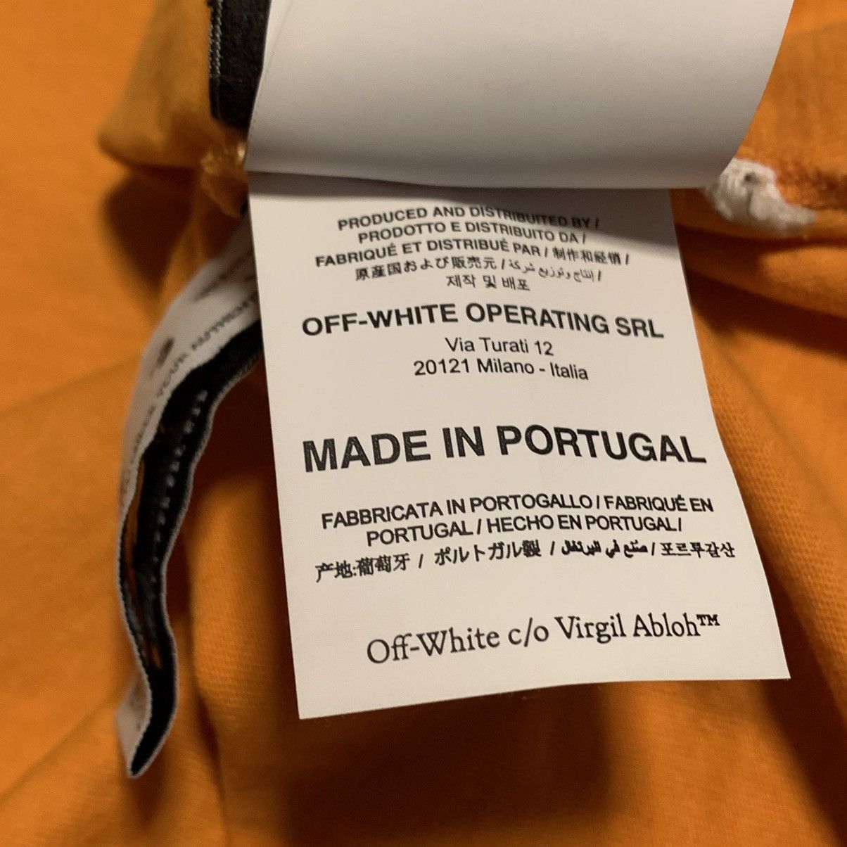 Off-White Off White Small Arrows Graphic Orange Tee Virgil Abloh Size US S / EU 44-46 / 1 - 8 Thumbnail