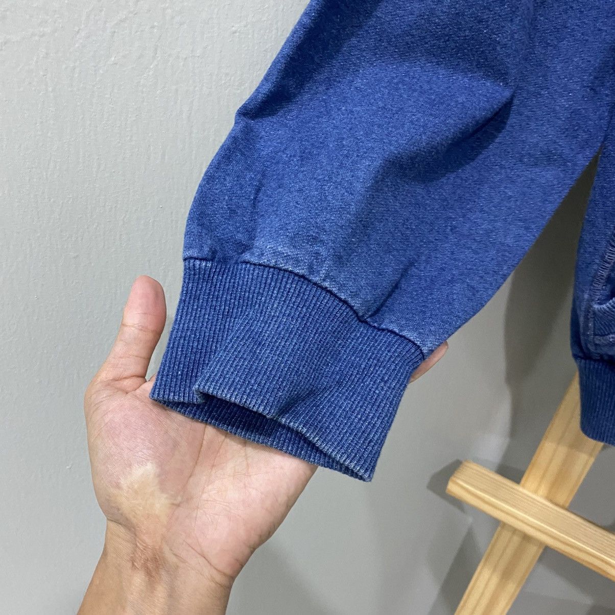 Ne-Net Vintage Ne-Net (Issey Miyake) Indigo Dye Full-Zip Sweatshirt Size US L / EU 52-54 / 3 - 5 Thumbnail