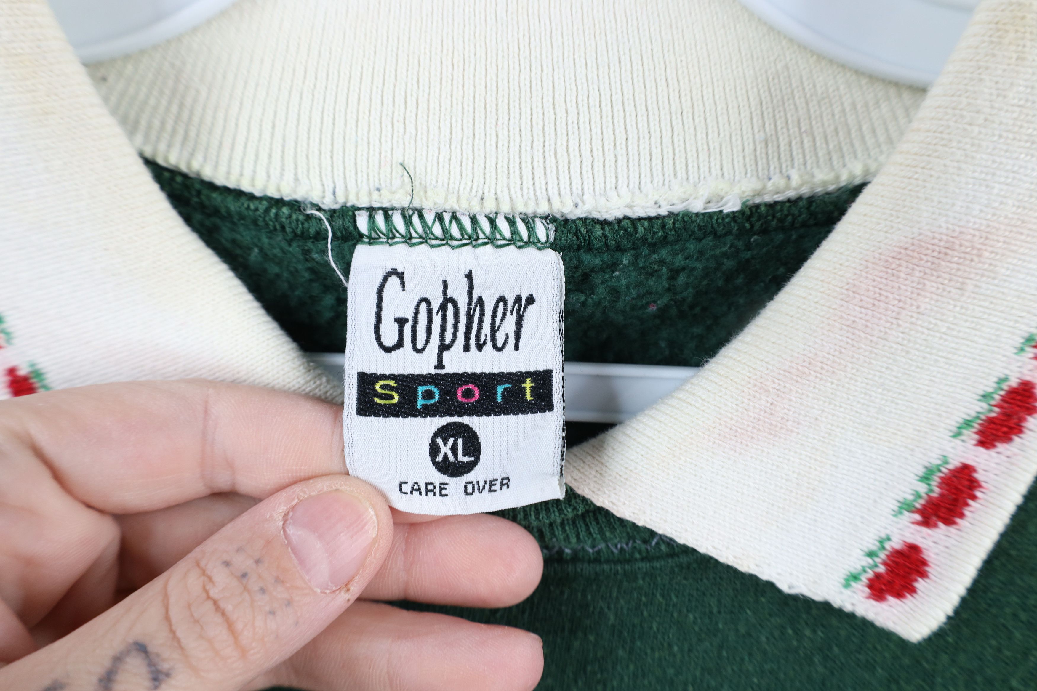 Vintage Vintage 90s Country Farmhouse Apple Collared Sweatshirt USA Size XL / US 12-14 / IT 48-50 - 6 Thumbnail