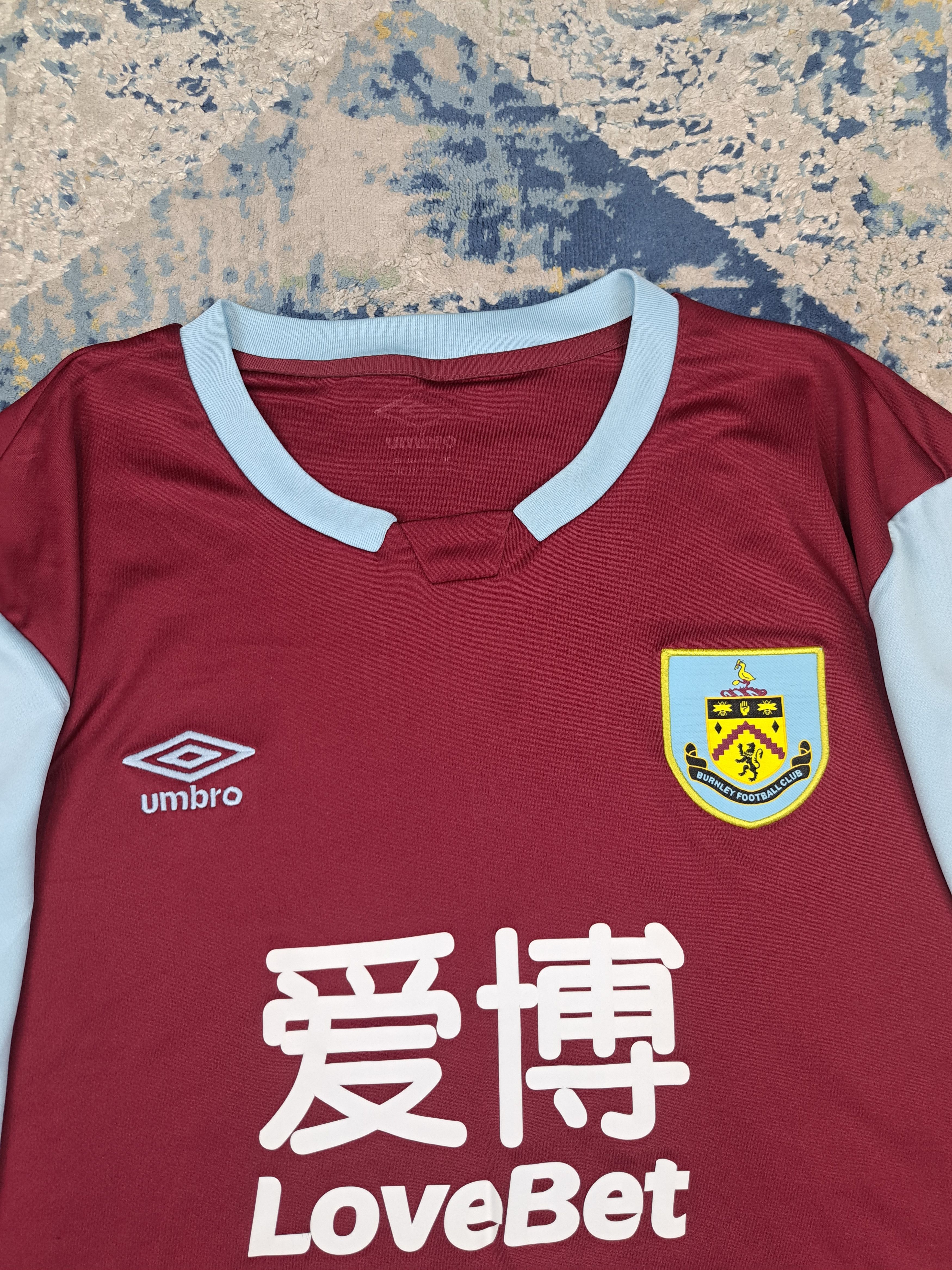 Umbro Burnley 2020 Home Kit Soccer Jersey Blokecore Size US XXL / EU 58 / 5 - 2 Thumbnail