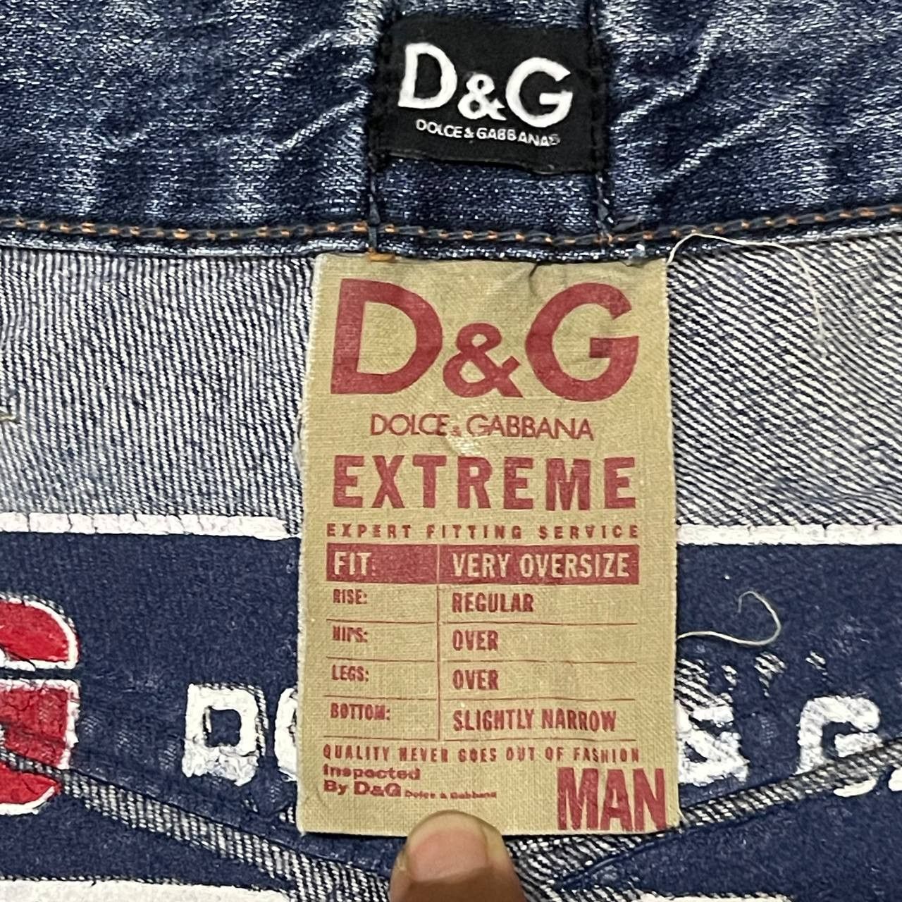 Dolce & Gabbana Vintage D&G Dolce & Gabbana Extreme Denim Devotees Jeans Size US 31 - 17 Thumbnail