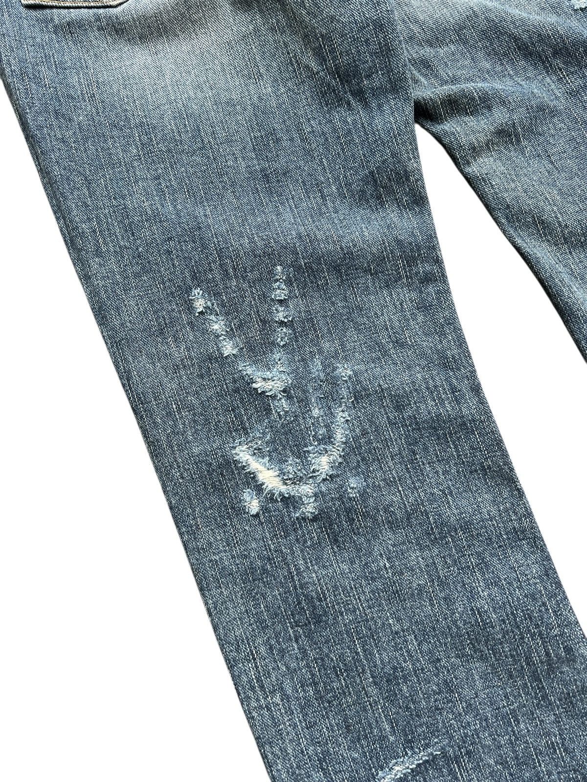 RIPVANWINKLE 1990s Rip Van Winkle Light Boot Cut Ripped Jeans Size US 31 - 10 Thumbnail