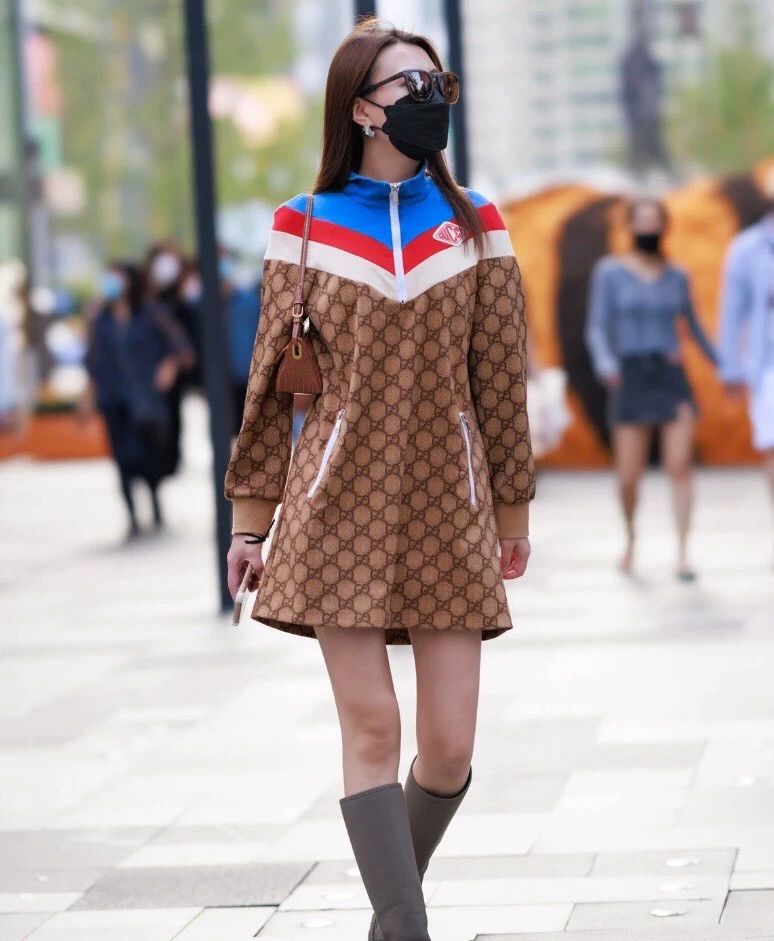 Gucci Gucci Color-blocked logo jacquard full-print lapel half-zi Size XS / US 0-2 / IT 36-38 - 8 Thumbnail