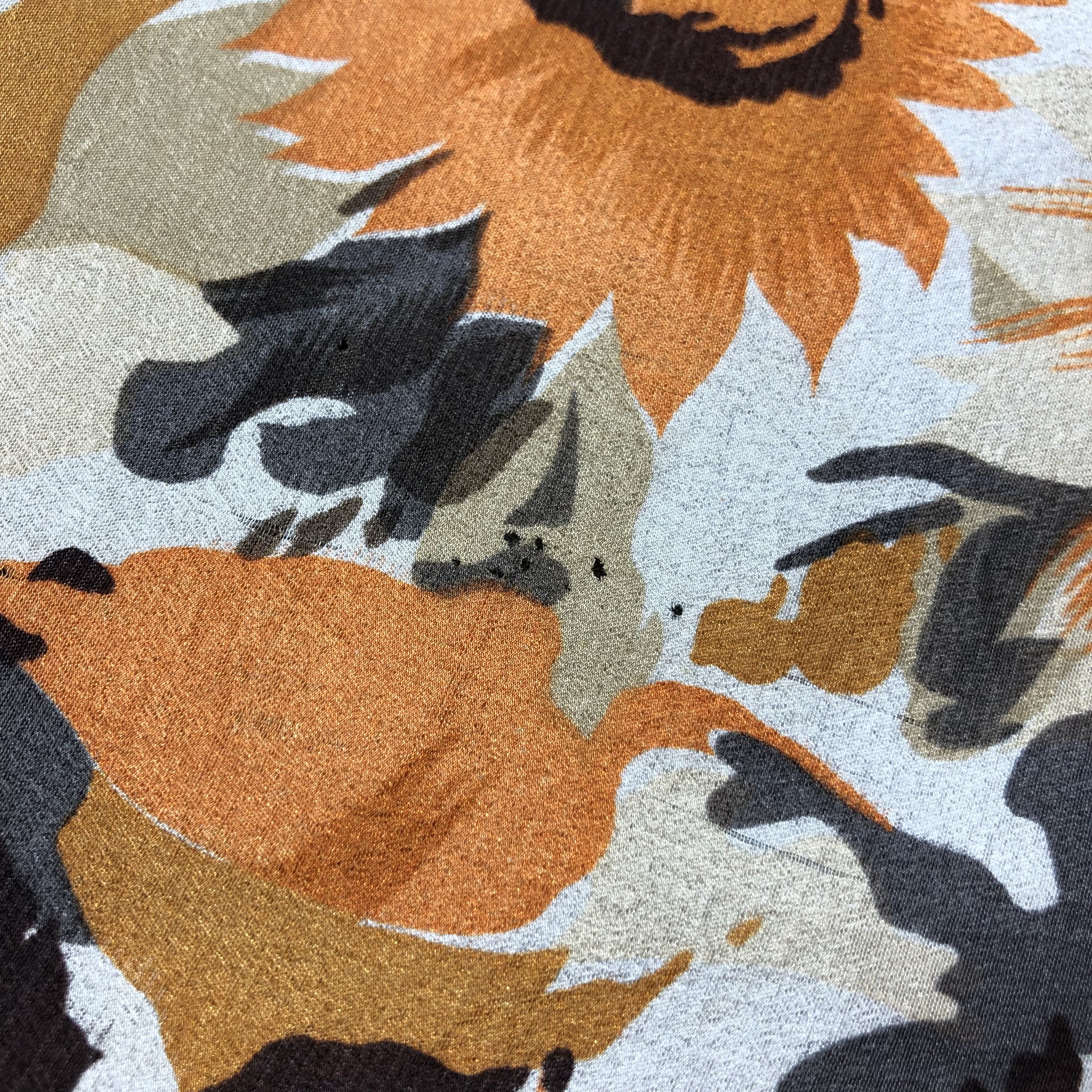 Vintage Vintage Floral Hand Rolled Silk Scarf M399 Size ONE SIZE - 4 Thumbnail