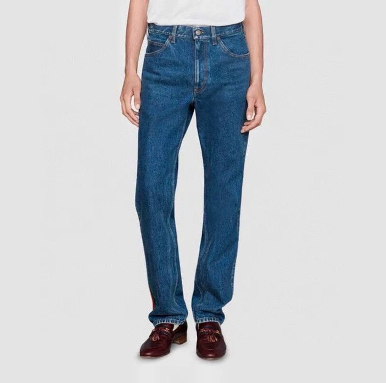 Gucci GucciStriped button loose straight jeans 2503-Nextarrow Size US 34 / EU 50 - 7 Thumbnail