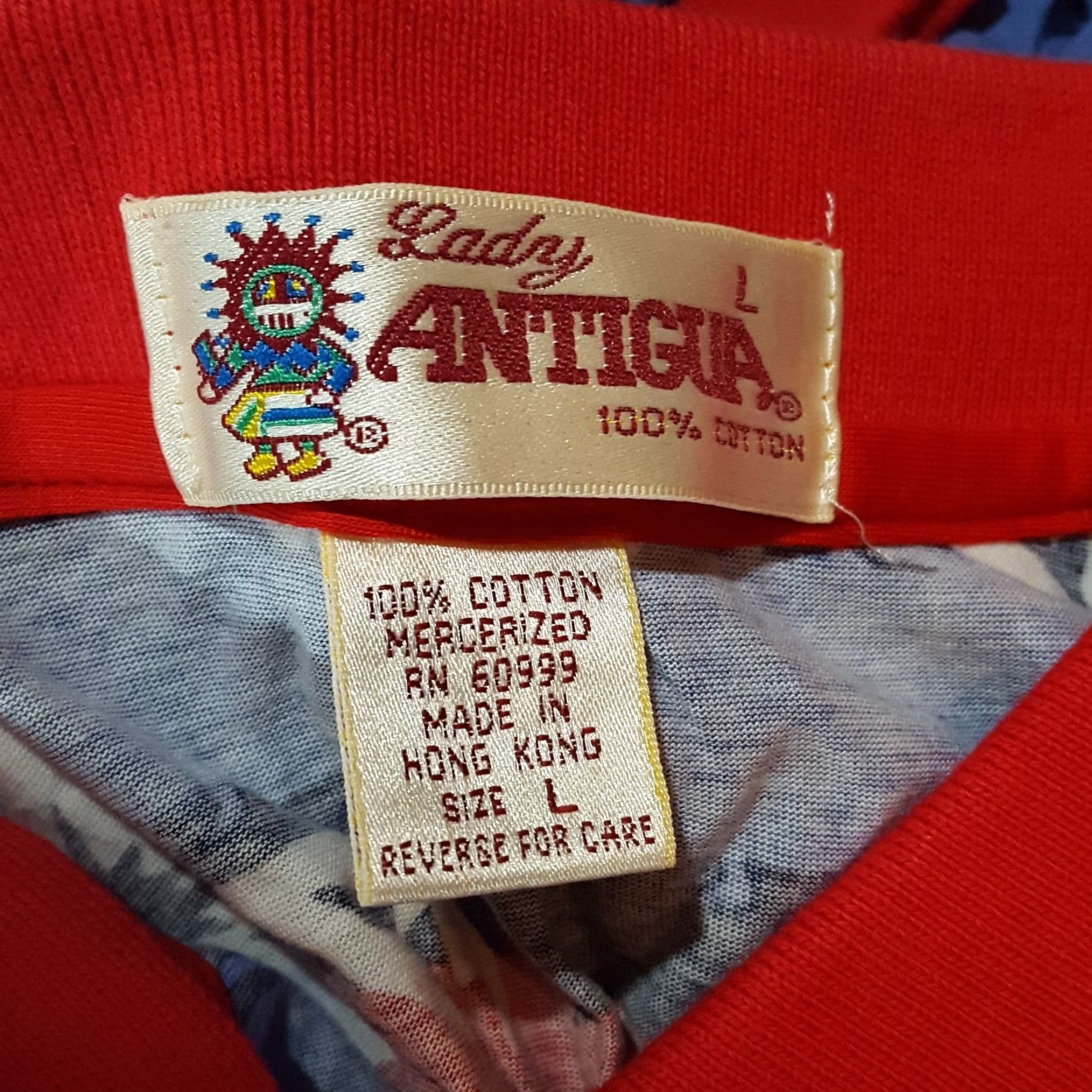 Vintage Vintage Antigua Women's Polo Shirt Large Floral Hawaiian Striped Summer Beach 90s Retro Size L / US 10 / IT 46 - 6 Thumbnail