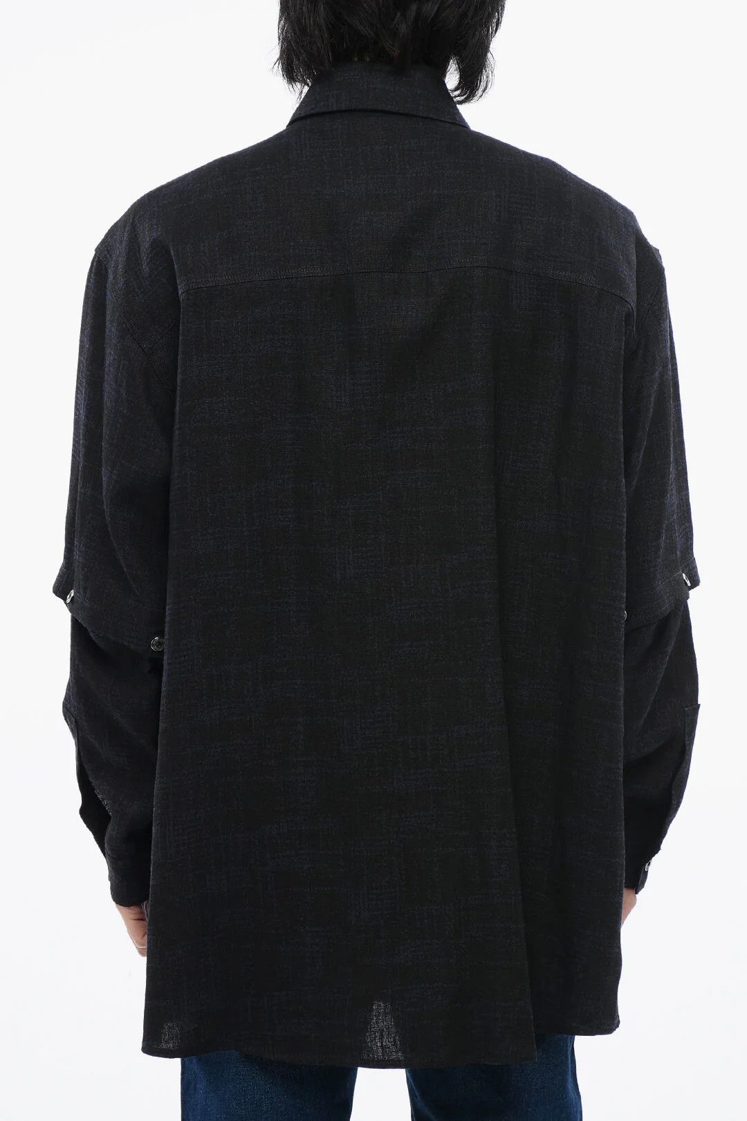 Off-White og1mm0526 Linen Shirt in Black Size US M / EU 48-50 / 2 - 2 Thumbnail