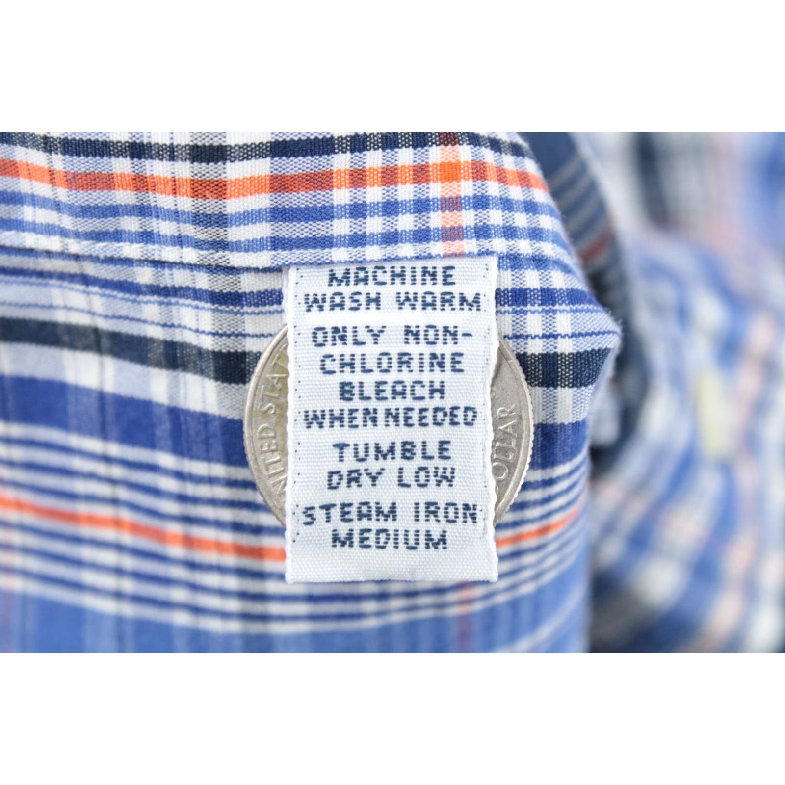 Polo Ralph Lauren VINTAGE Polo Ralph Lauren Shirt Mens L Blue Custom Fit Plaid Shortsleeve Button-Up Size US L / EU 52-54 / 3 - 6 Thumbnail