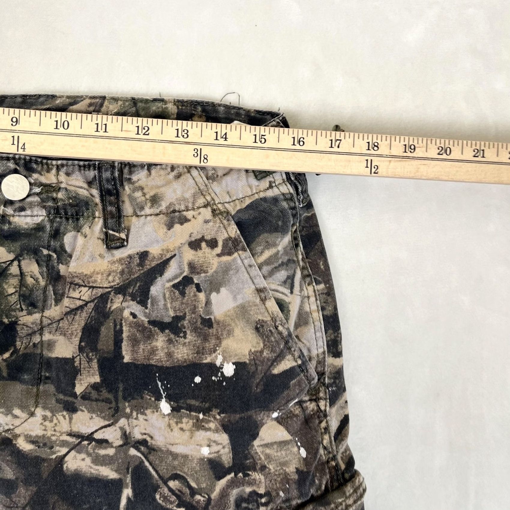 MNML MNML Cargo Pants Mens 30x34 Camouflage Canvas Paint Splatter Adjustable Waist Size US 30 / EU 46 - 7 Thumbnail