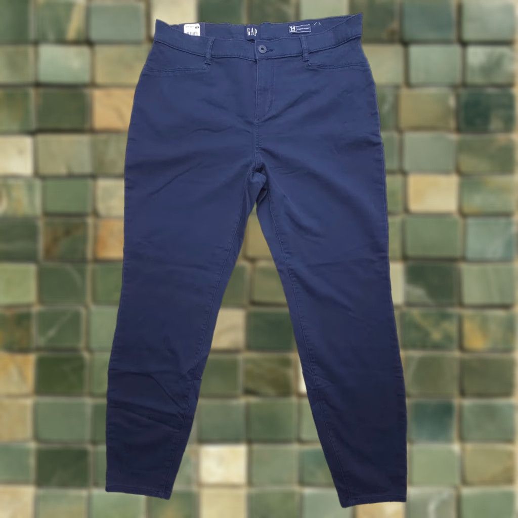 Gap GAP Stretch Skinny Chino Pants Womens 14 Blue Cotton Stretch NWT Casual Travel Skinny City/Chino Pants Womens 14 Blue Cotton Stretch NWT Size 36" / US 14 / IT 50 - 1 Thumbnail