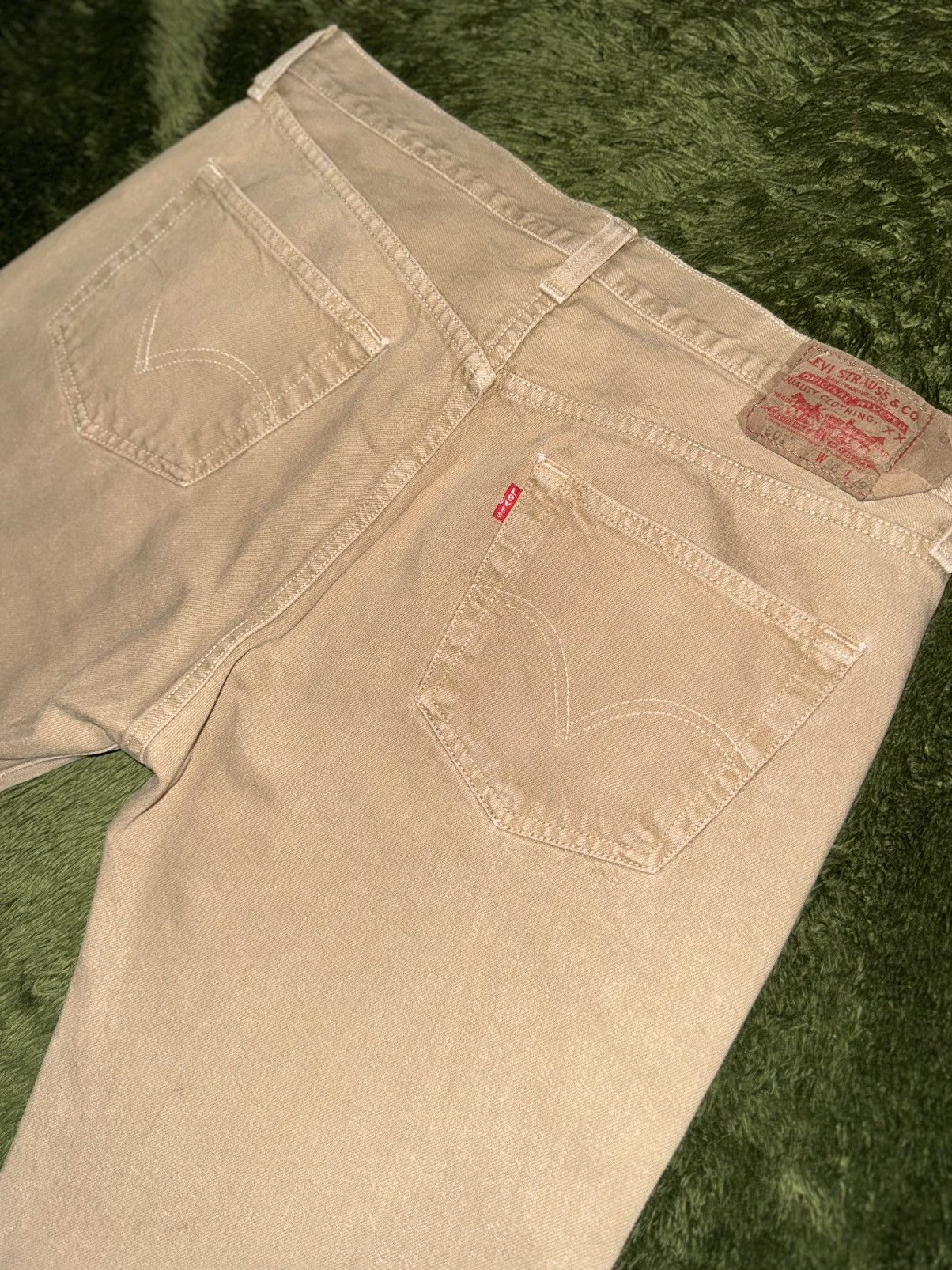 Levi's [W36/L29] Levi’s 501 USA Vintage Washed Denim Pants Beige Size US 36 / EU 52 - 8 Thumbnail