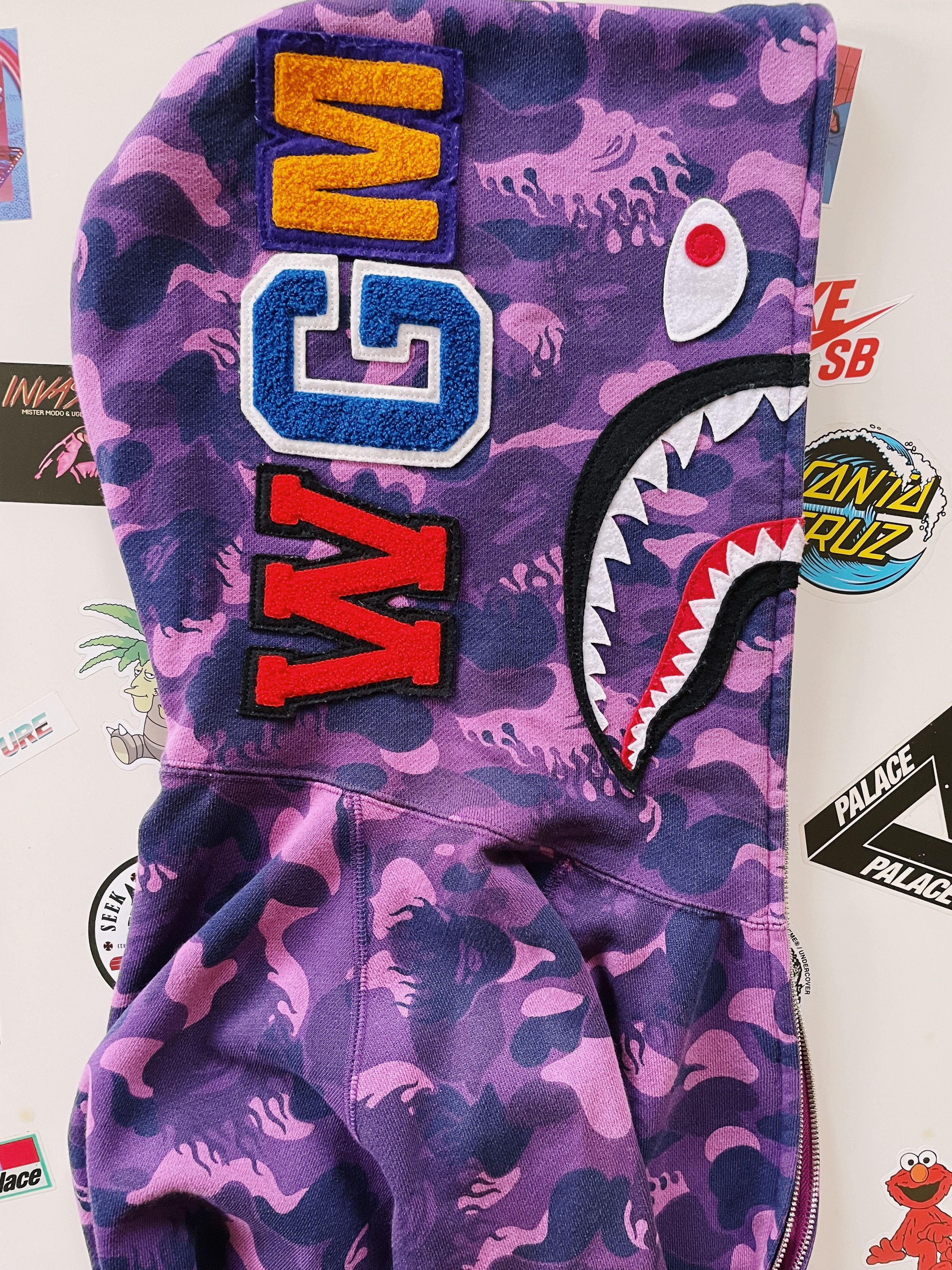 Bape Vintage Y2K Bape A Bathing Ape Fire Camo Shark Full zip Size US M / EU 48-50 / 2 - 3 Thumbnail