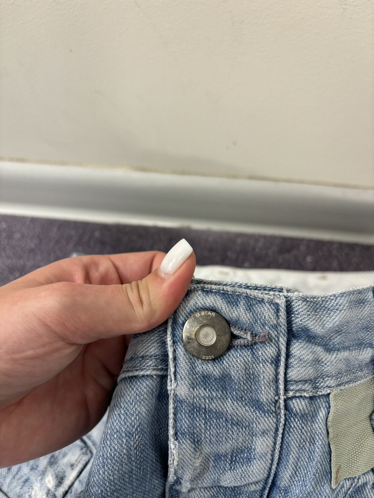 G-Star Vintage G-Star Raw Avant Garde Light Blue Denim Biker Jeans Size US 32 / EU 48 - 15 Thumbnail