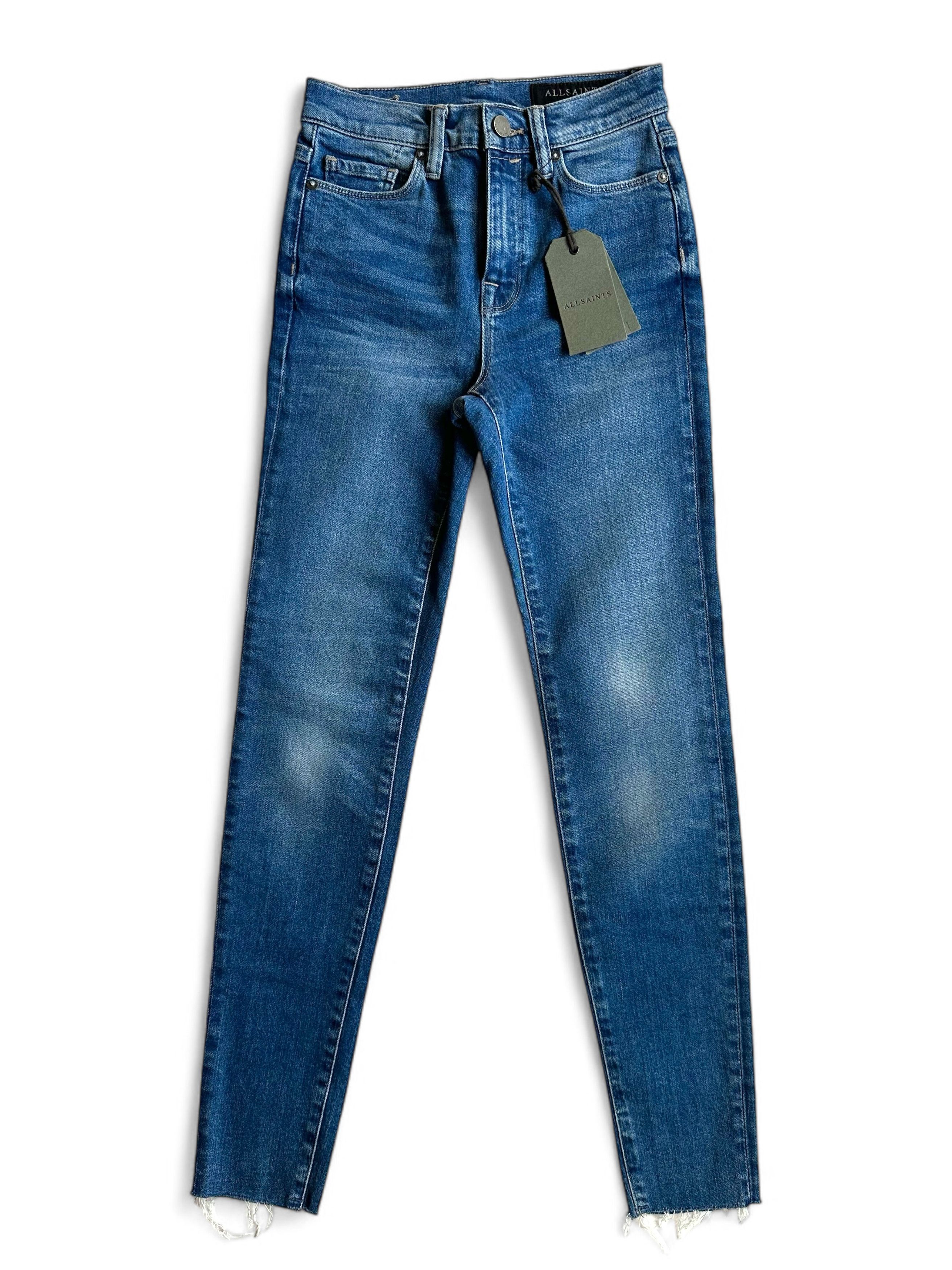 Allsaints Allsaints Blue Denim Skinny Jeans Size 25" / US 0 / IT 36 - 1 Thumbnail
