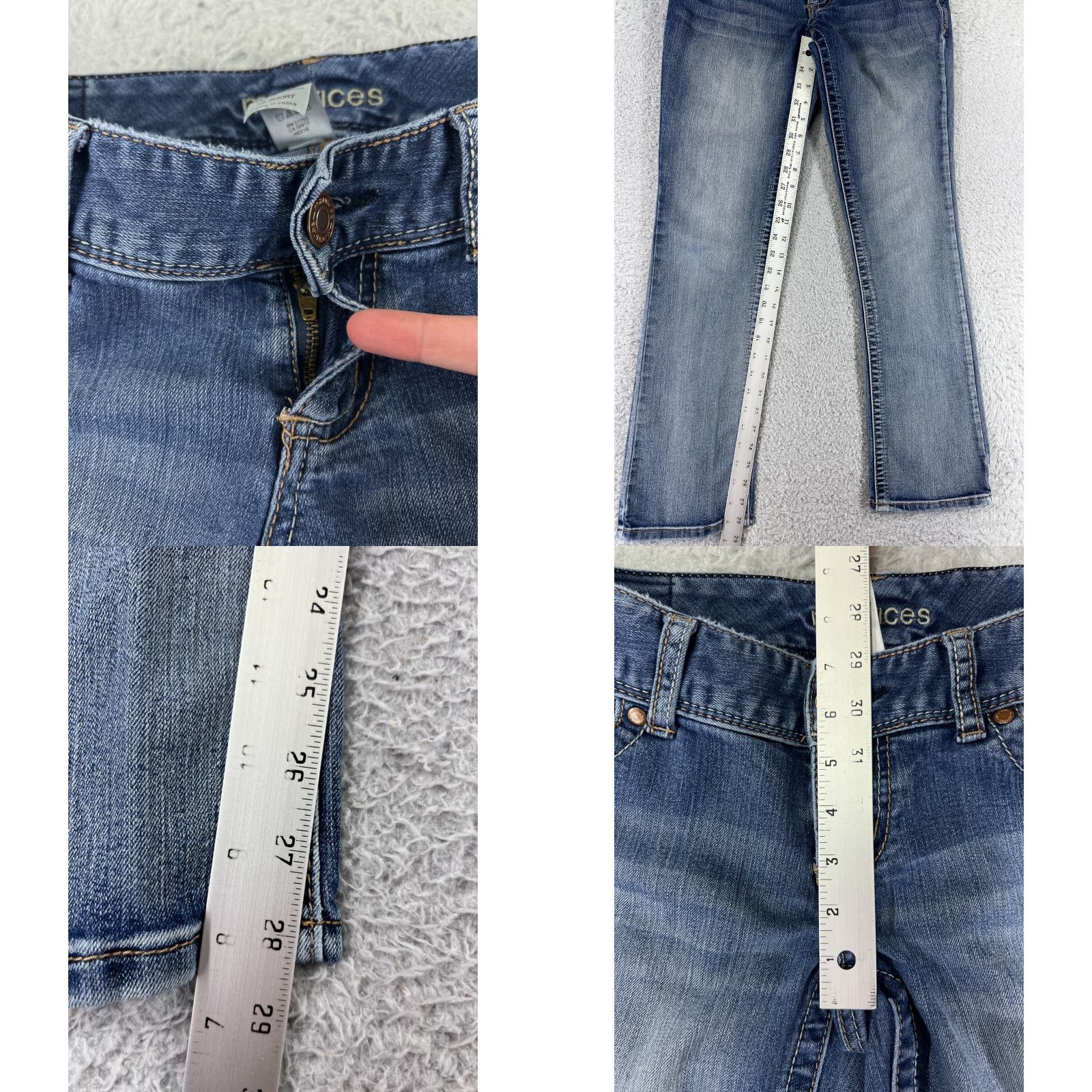 Vintage Maurices Jeans Womens 1 Blue Denim Bootcut Embroidered Cotton Blend Pant Size 25" / US 0 / IT 36 - 8 Thumbnail