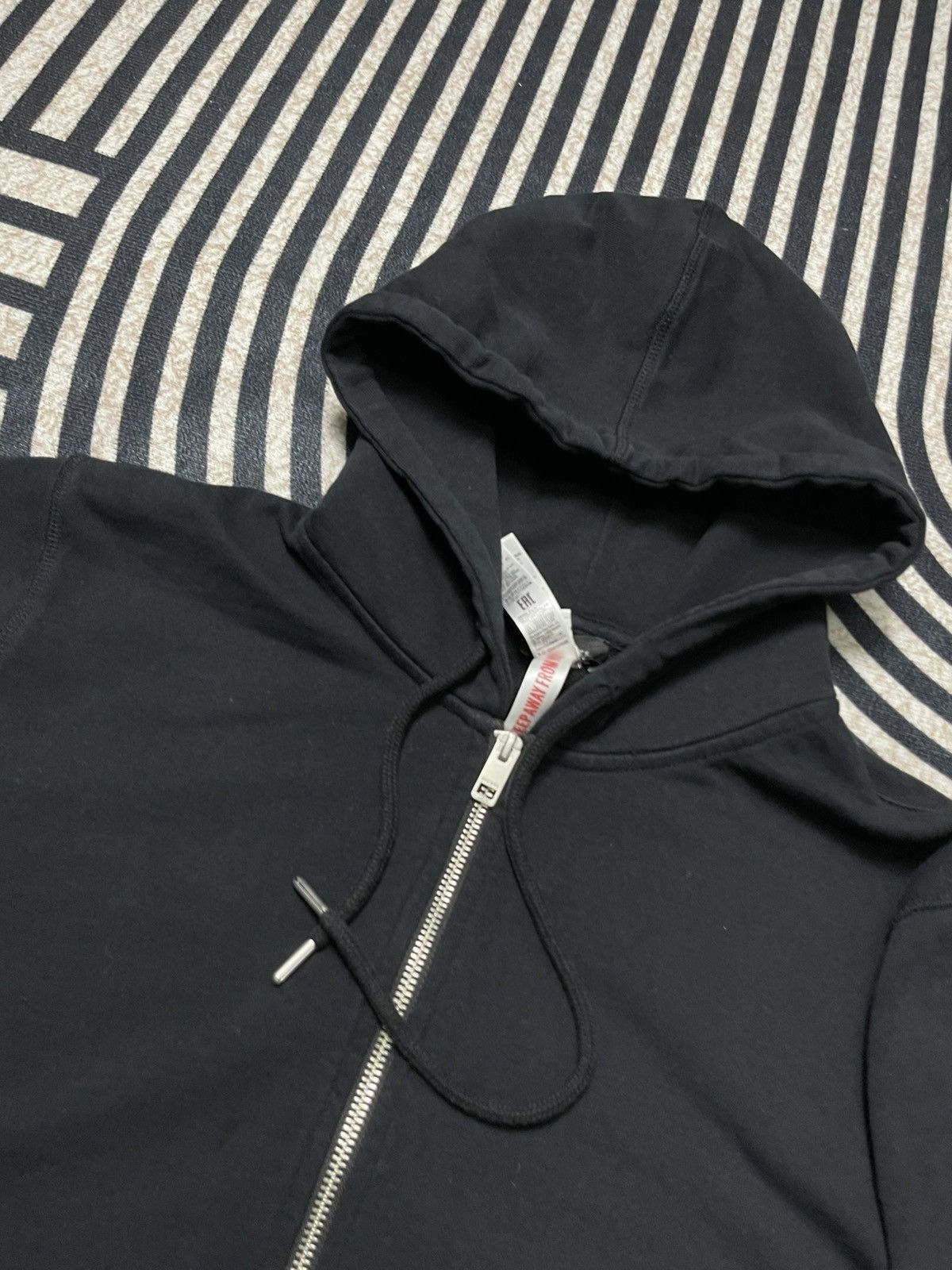 Diesel 00s DIESEL “ONLY THE BRAVE” SPELLOUT SLEEVE ZIP UP HOODIE Size US M / EU 48-50 / 2 - 6 Thumbnail