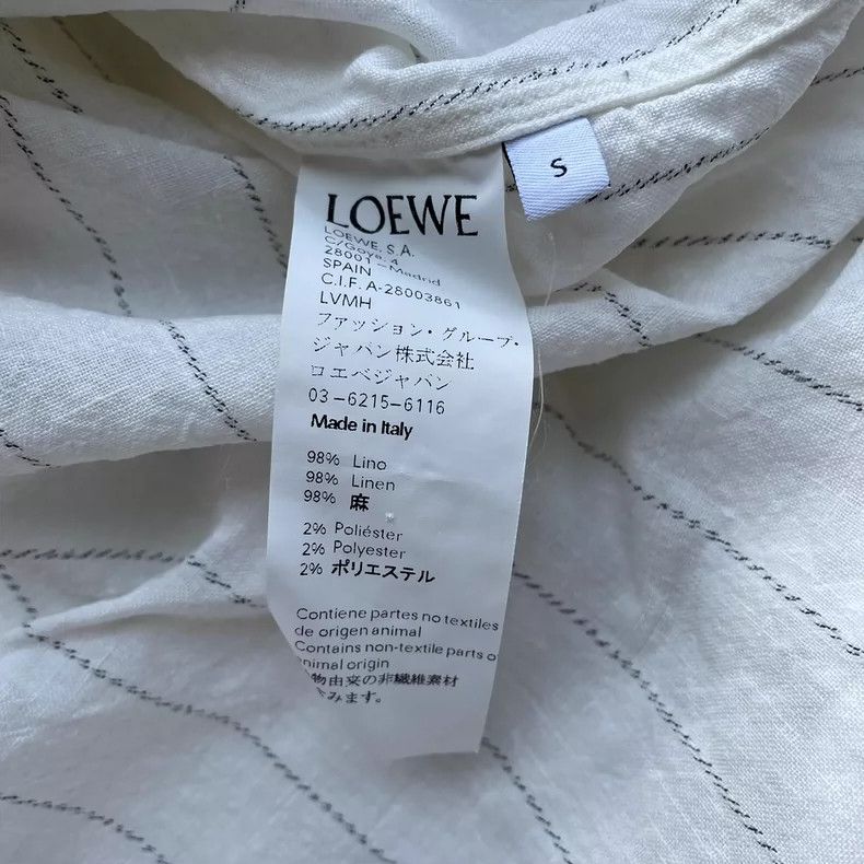 Loewe LOEWE Shirt, asymmetrical design, linen material, Size S / US 4 / IT 40 - 4 Thumbnail