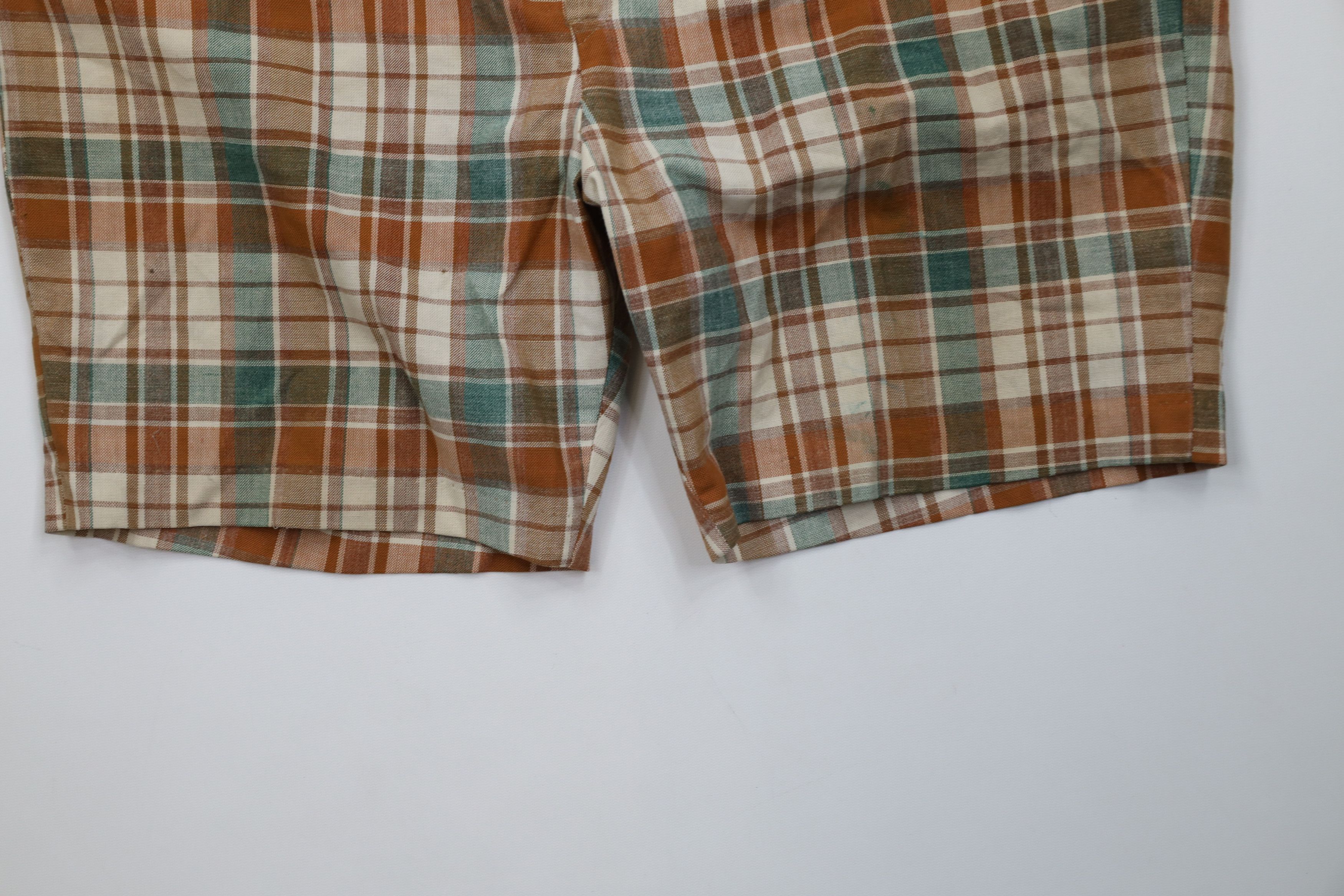 Vintage Vintage 50s 60s Streetwear Above Knee Chino Shorts Plaid USA Size US 40 / EU 56 - 4 Thumbnail