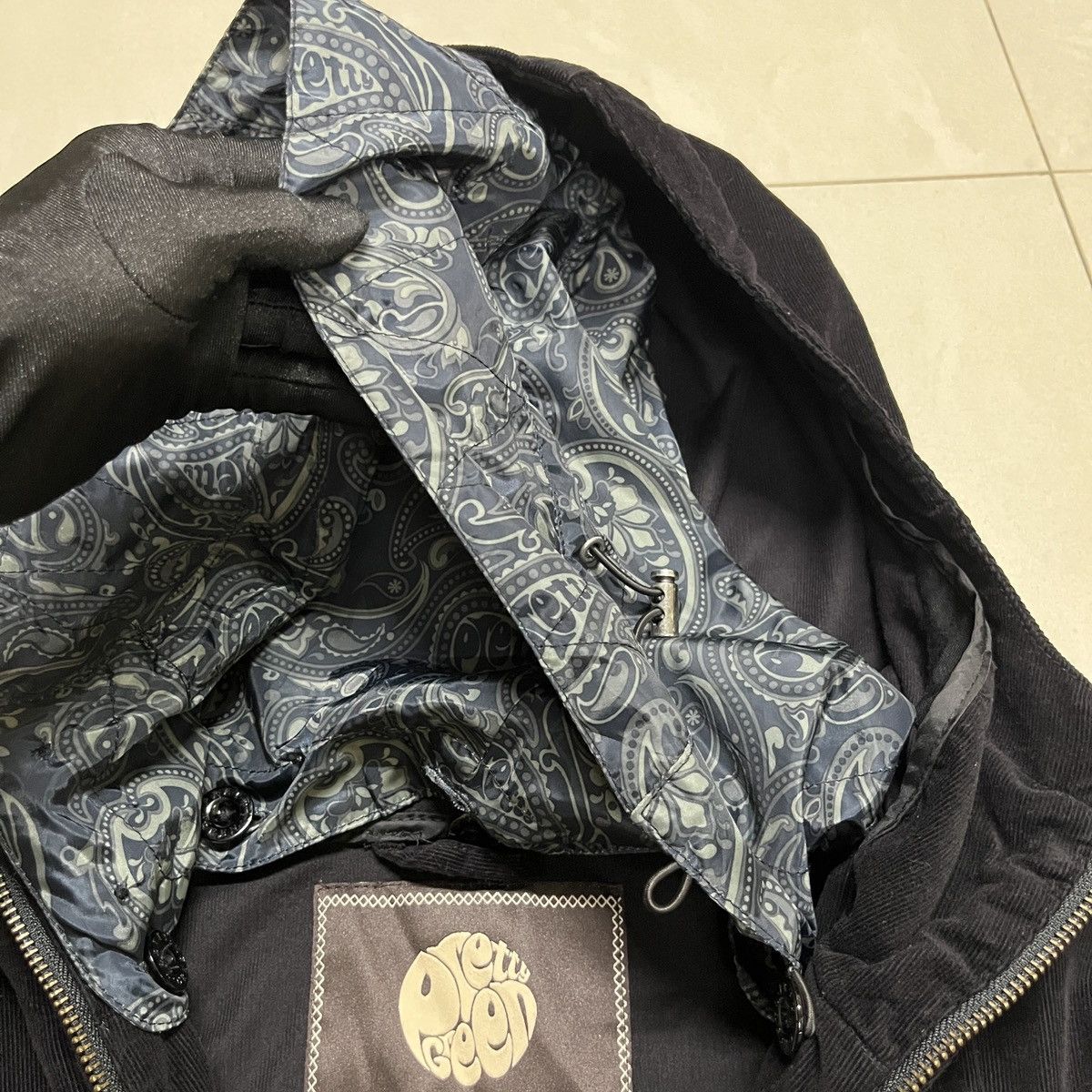 Pretty Green × Vintage Pretty Green Jacket With Printed Paisley Hoodie Size US S / EU 44-46 / 1 - 5 Thumbnail