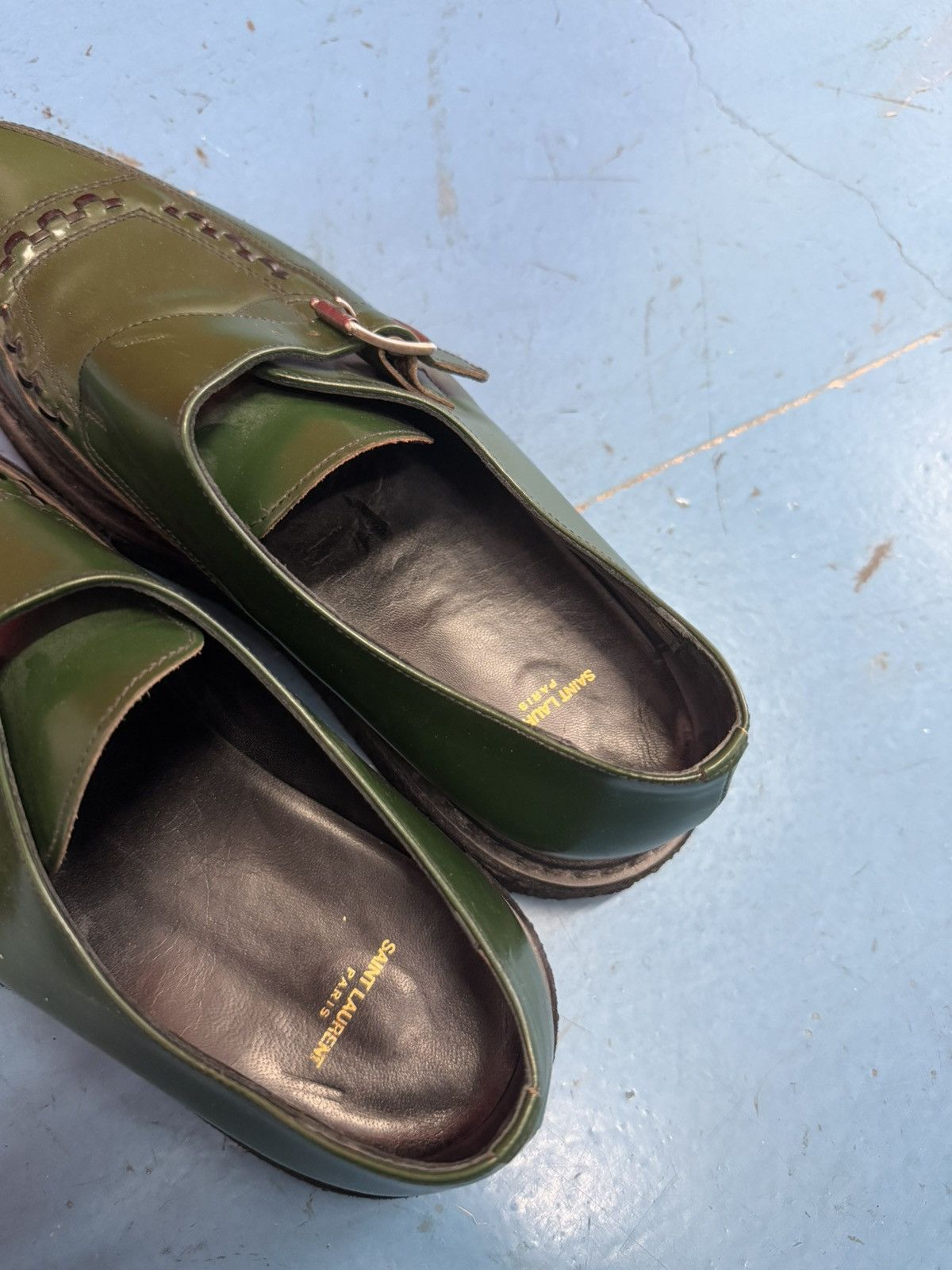 Saint Laurent Paris SAINT LAURENT GREEN CREEPER Size US 12 / EU 45 - 5 Thumbnail