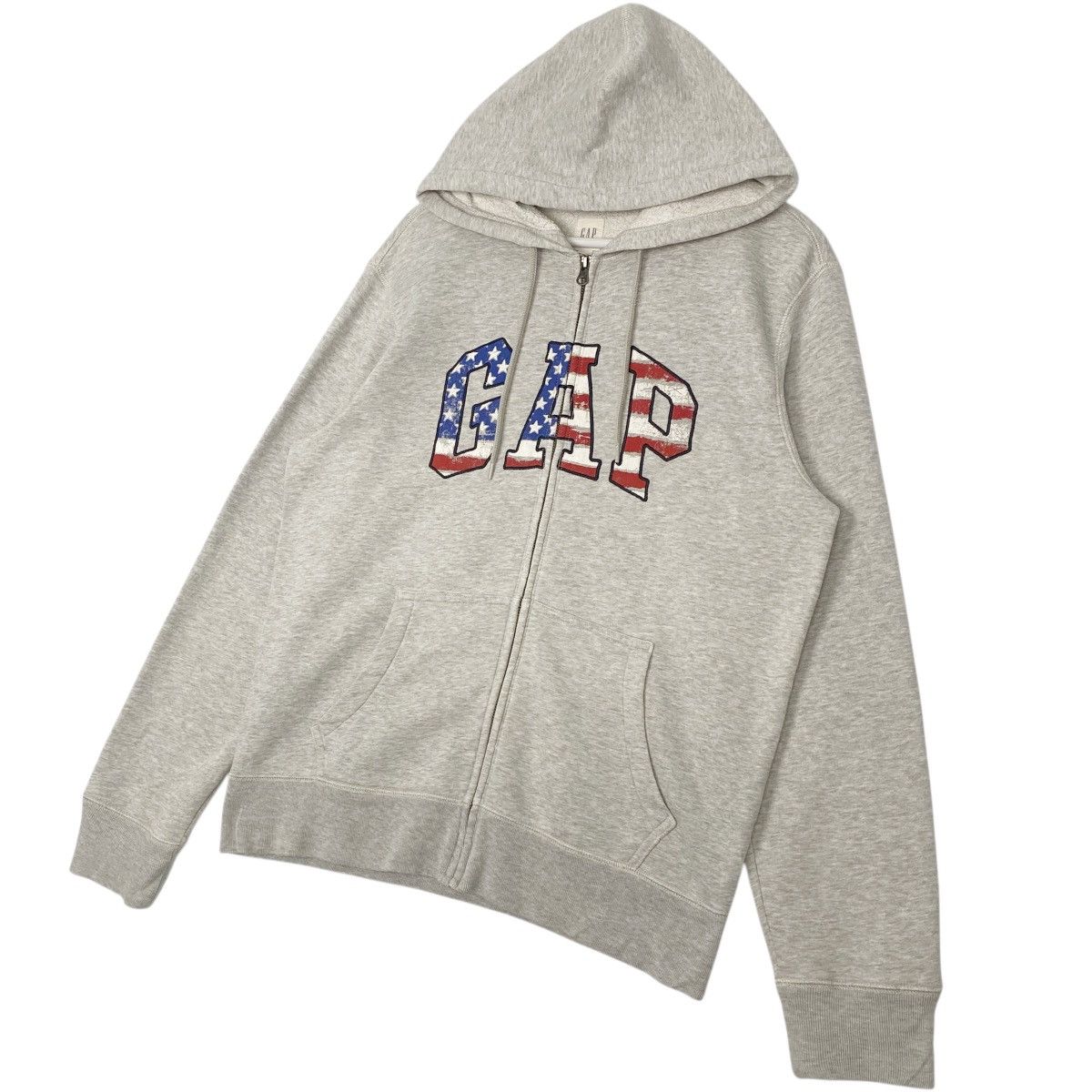 Vintage Vintage GAP Hoodie Sweater Big Logo Gray Pullover Jumper SzM Size US L / EU 52-54 / 3 - 2 Thumbnail