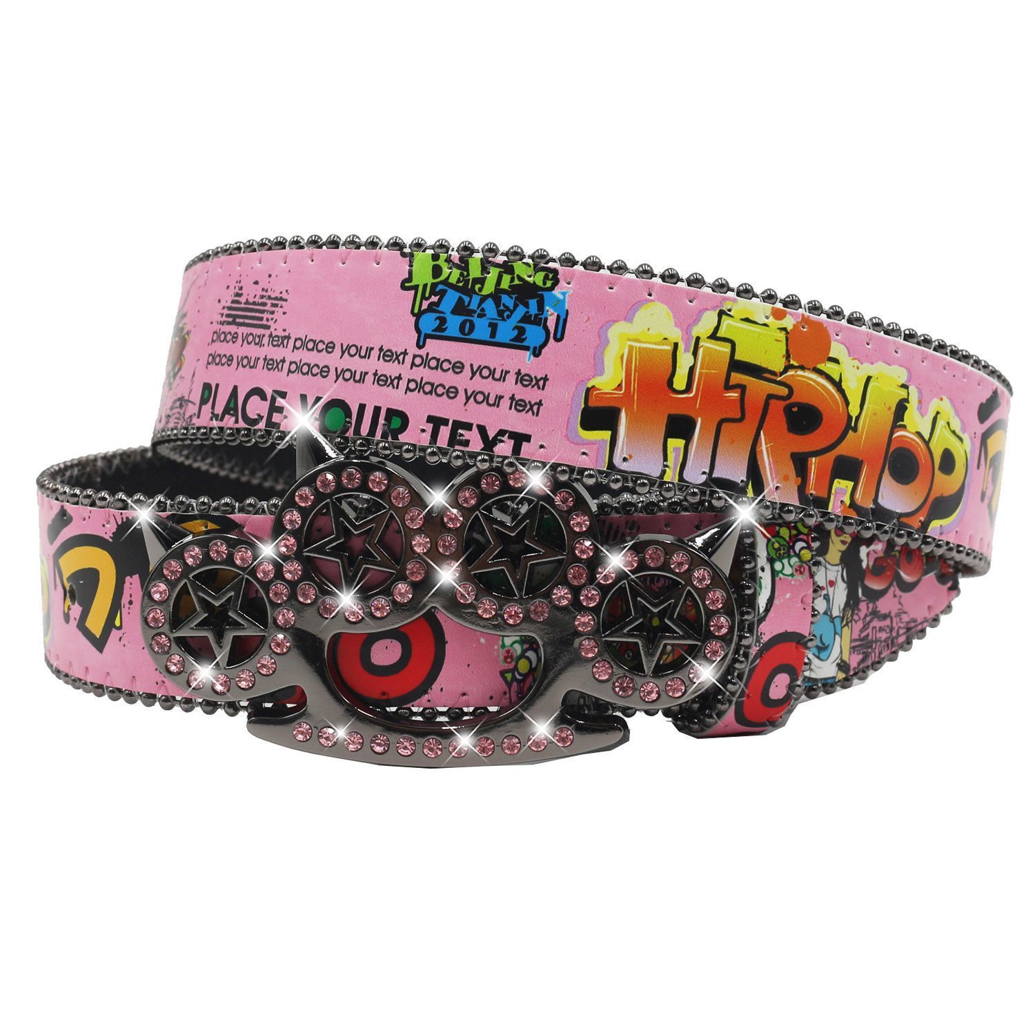Designer Hip-hop Vintage Belt Riveted Belts Menswear Accessories Size ONE SIZE - 5 Thumbnail