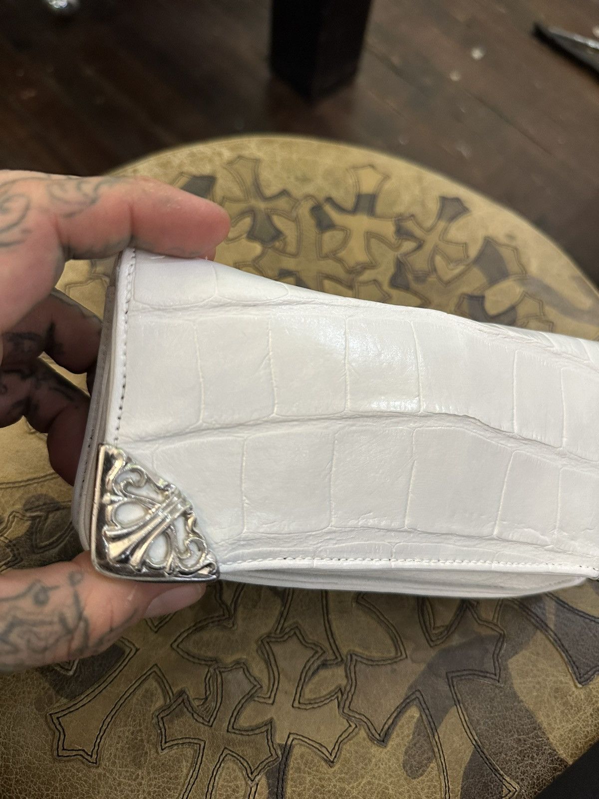 Chrome Hearts Chrome Hearts white alligator CROC wallet travel keep all Size ONE SIZE - 3 Thumbnail