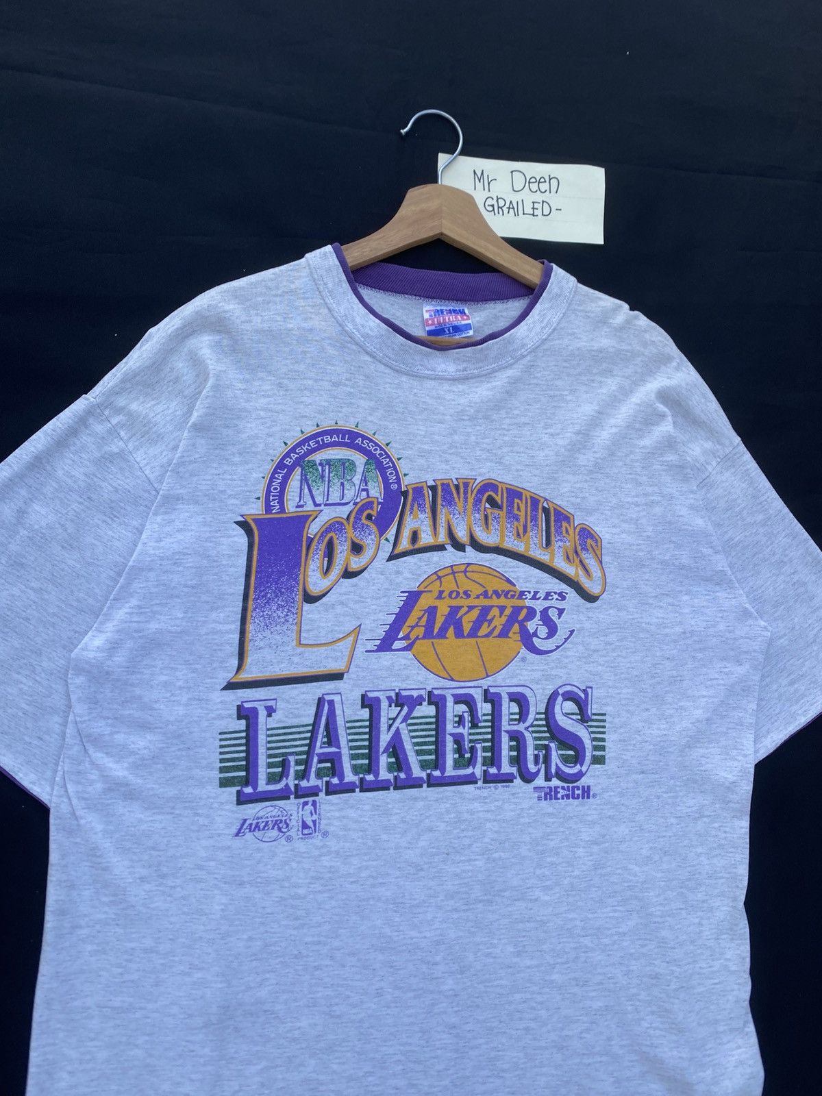 NBA Rare Vintage LAKERS 1992 Tshirt Size US XL / EU 56 / 4 - 6 Thumbnail