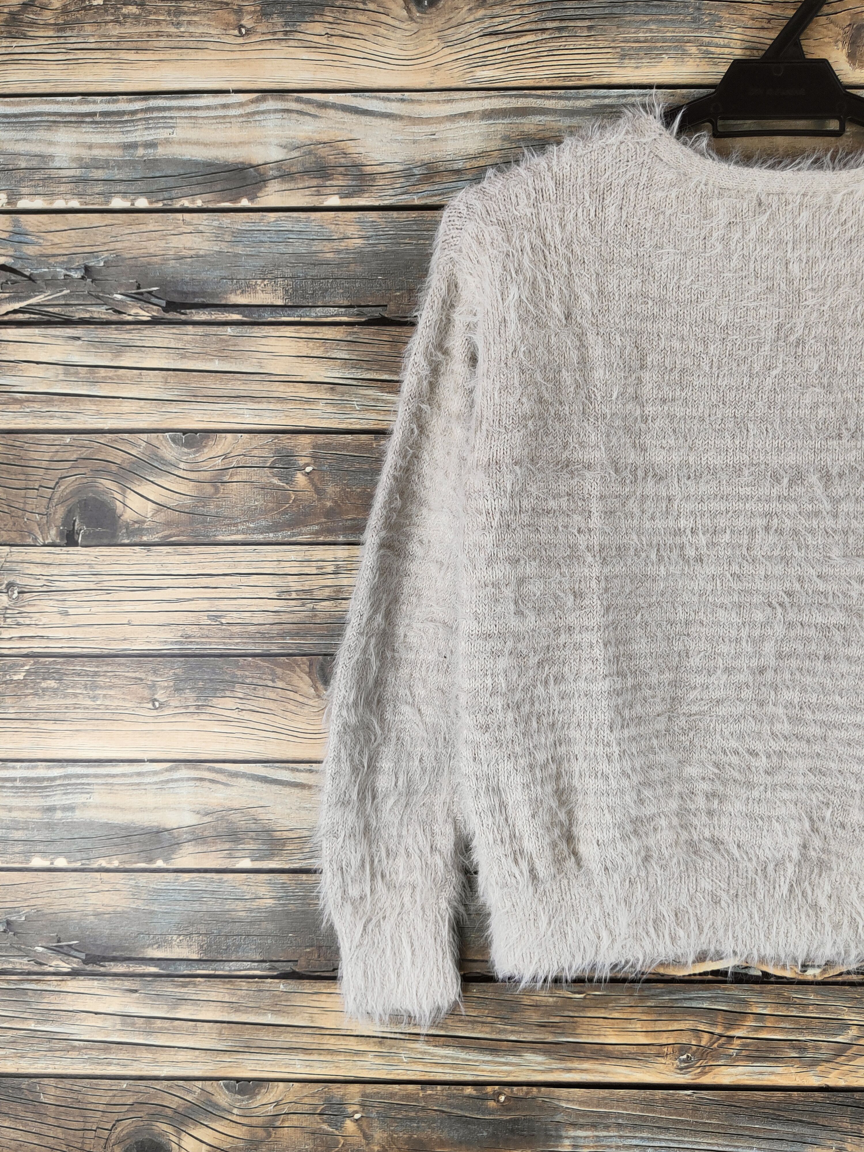 Japanese Brand DL Te Chici Terrasse Beige Fur Mohair Knitwear #46-450 Size XS / US 0-2 / IT 36-38 - 8 Thumbnail