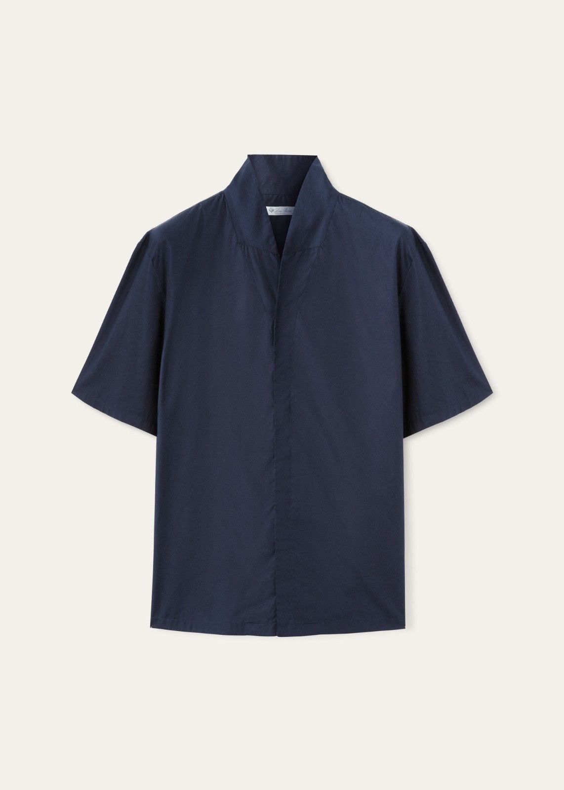 Loro Piana o1srvl11e0325 FAO0379 Cotton Shirt in Navy Blue Size US XL / EU 56 / 4 - 1 Thumbnail