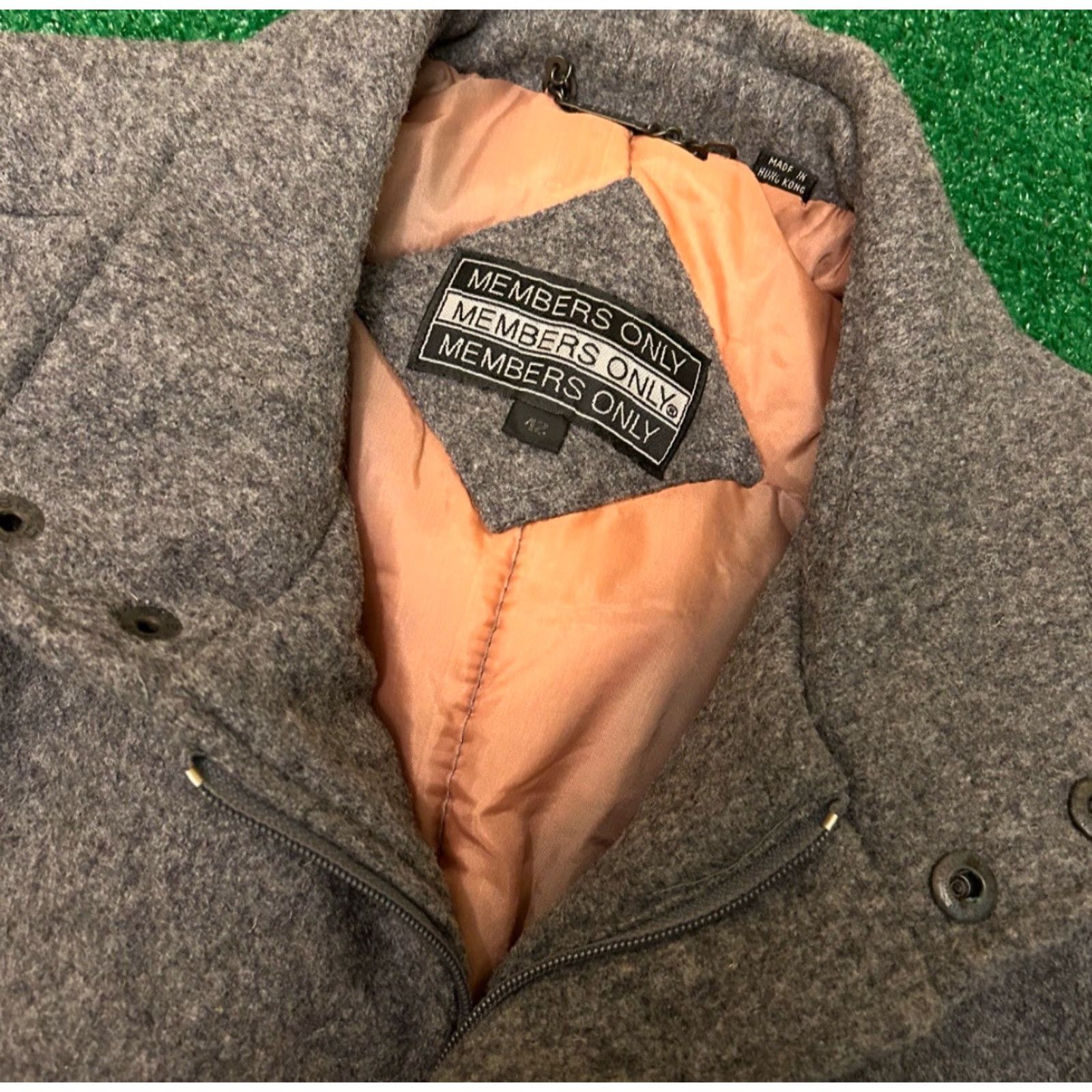 Members Only VINTAGE Members Only Jacket Wool Gray 80s 90s Large Men Size L Zip Snap NYLON Lining 100% Wool Coat VTG Size US L / EU 52-54 / 3 - 2 Thumbnail